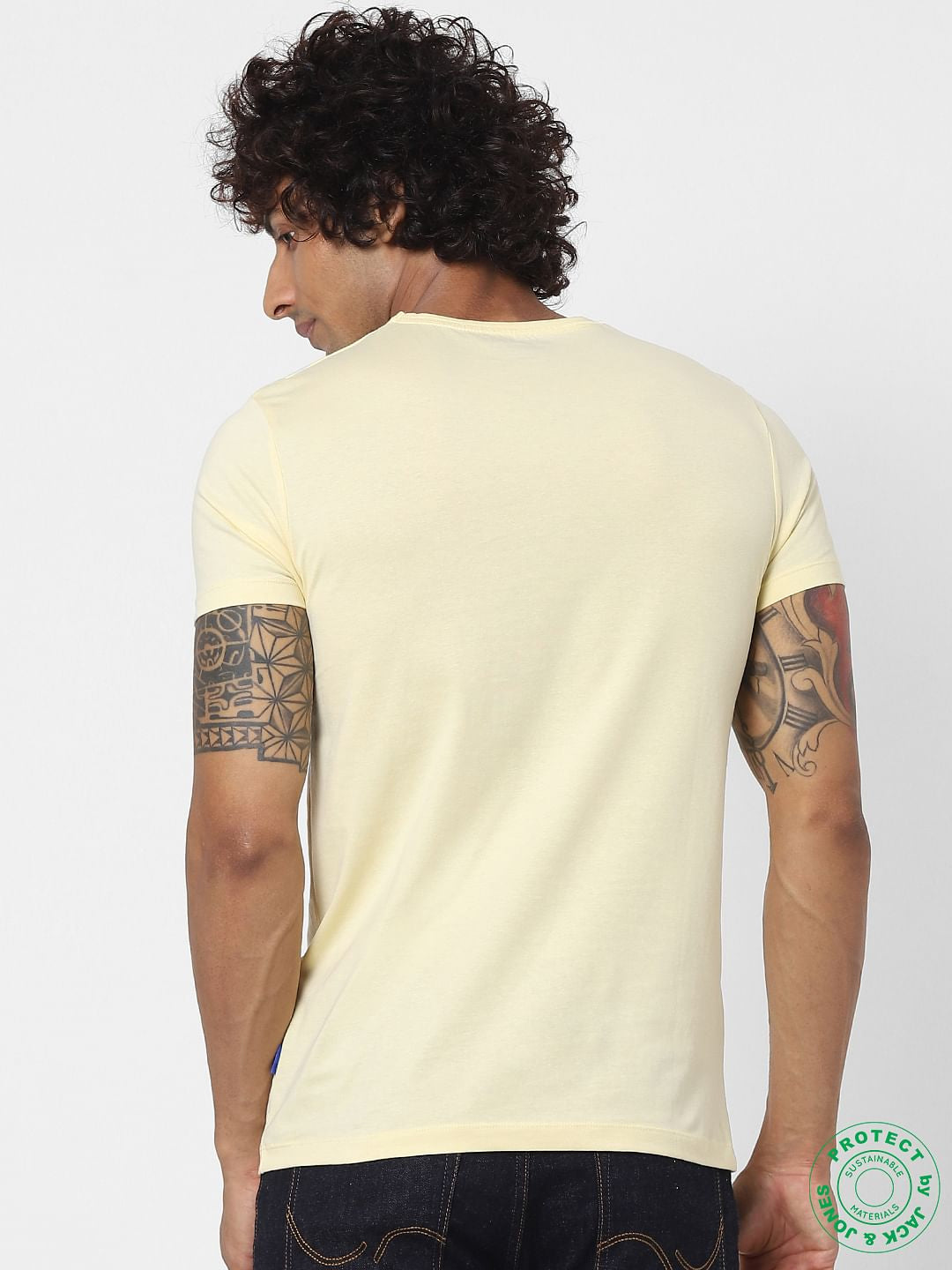 Light Yellow Crew Neck T-shirt