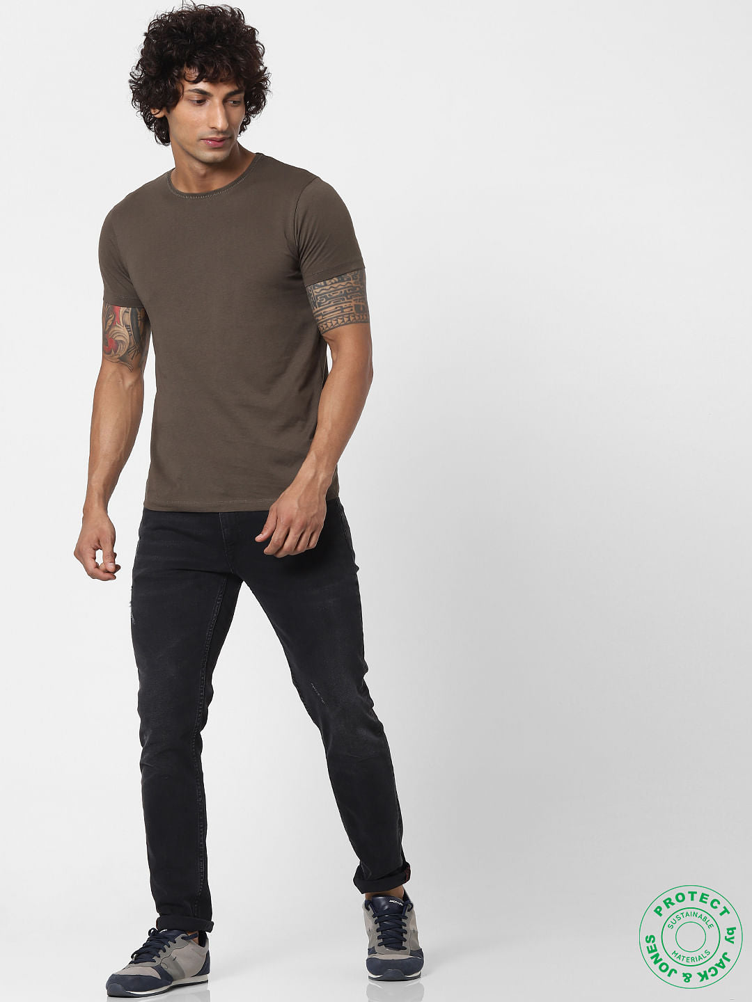 Brown Crew Neck T-shirt