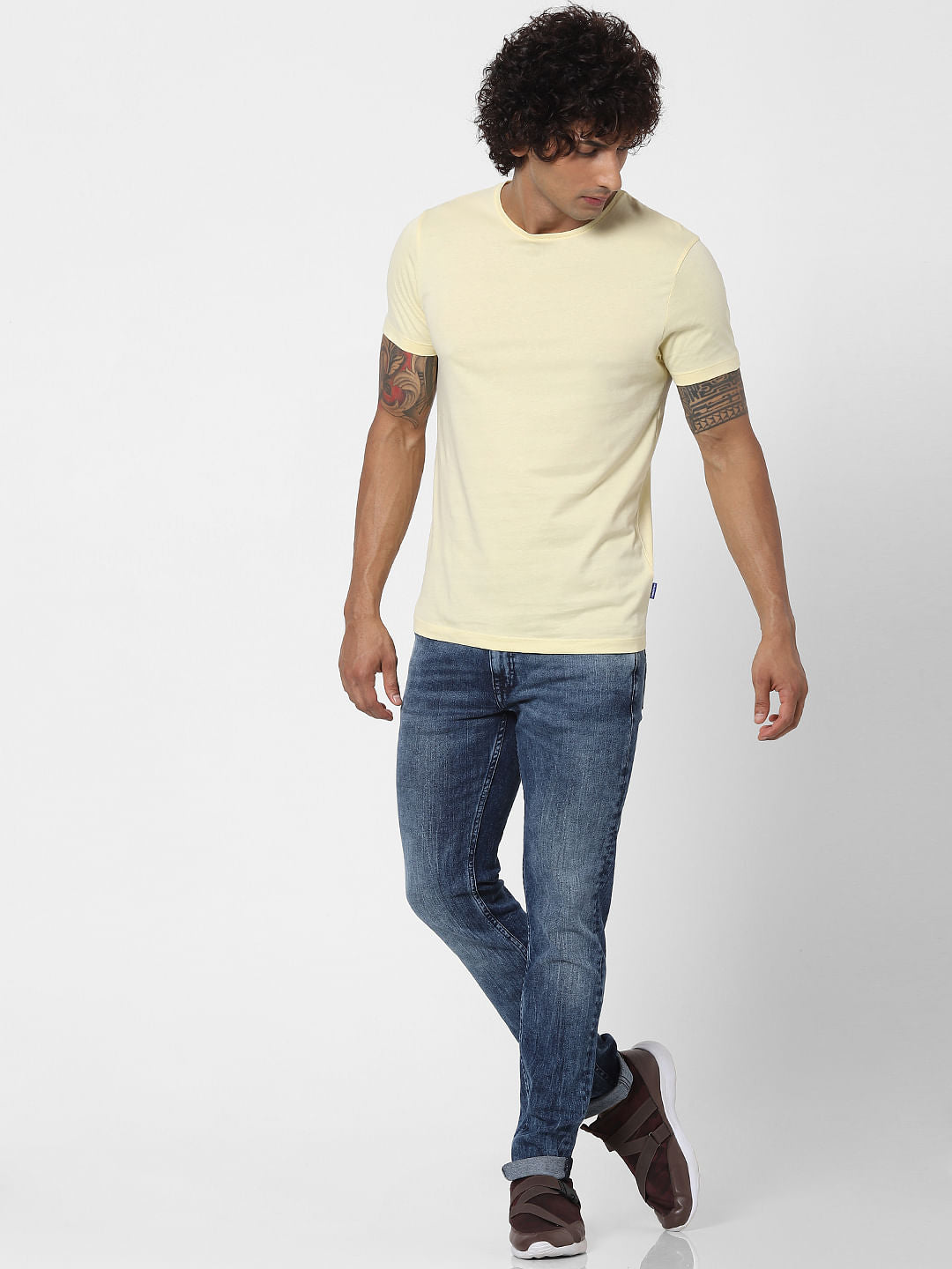 Yellow Crew Neck T-shirt