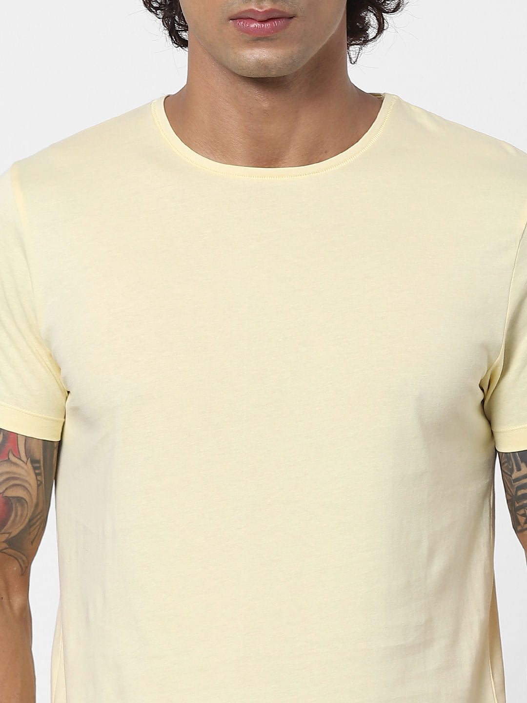Yellow Crew Neck T-shirt