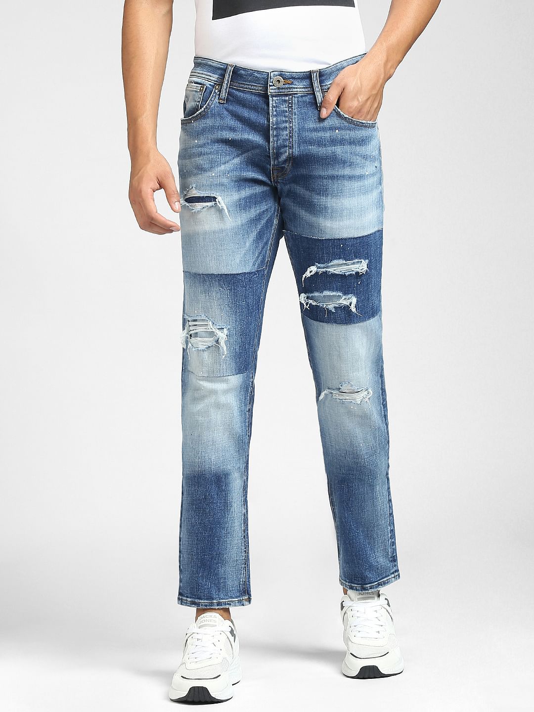 Blue Low Rise Glenn Slim Fit Jeans