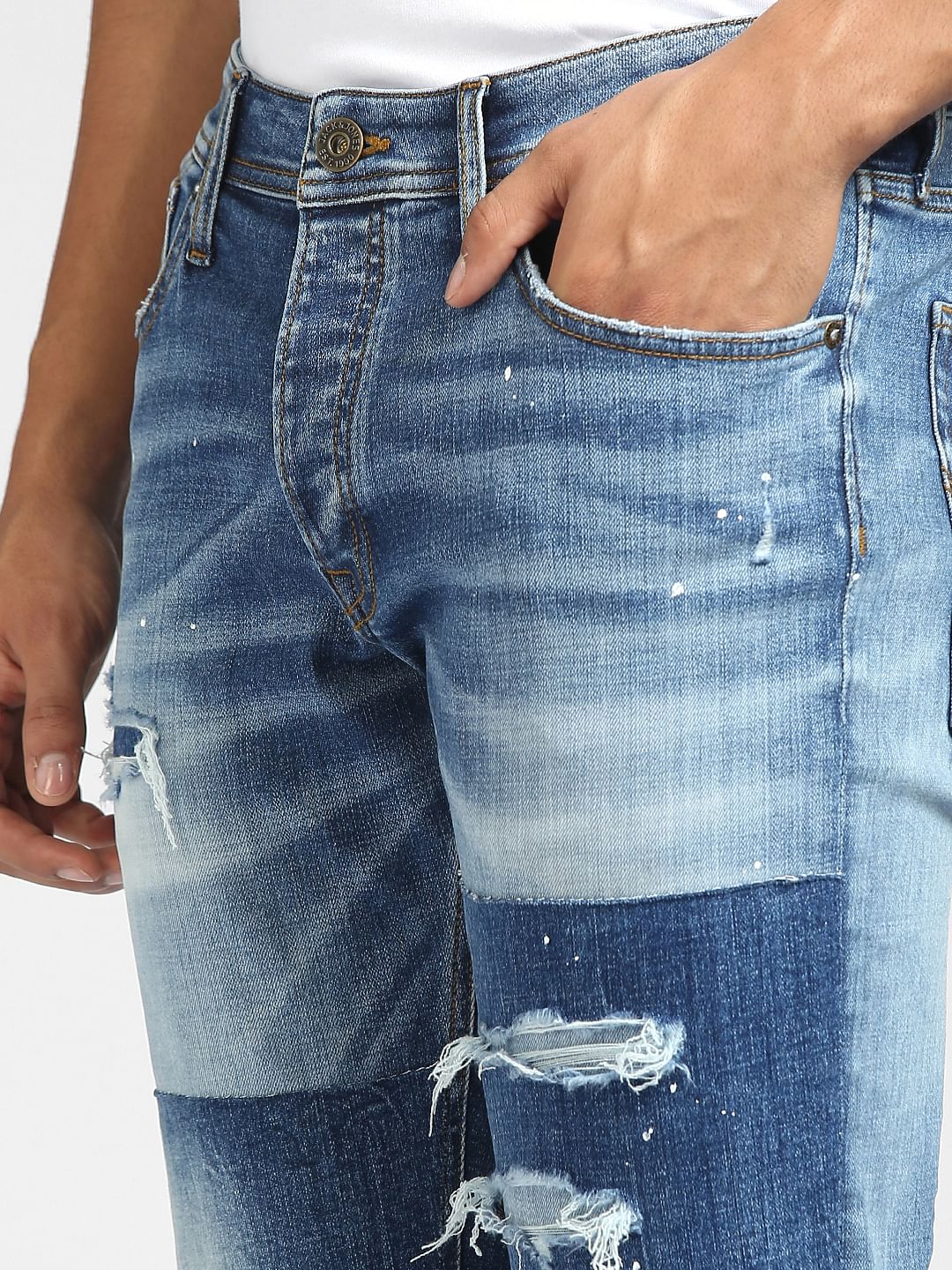 Blue Low Rise Glenn Slim Fit Jeans