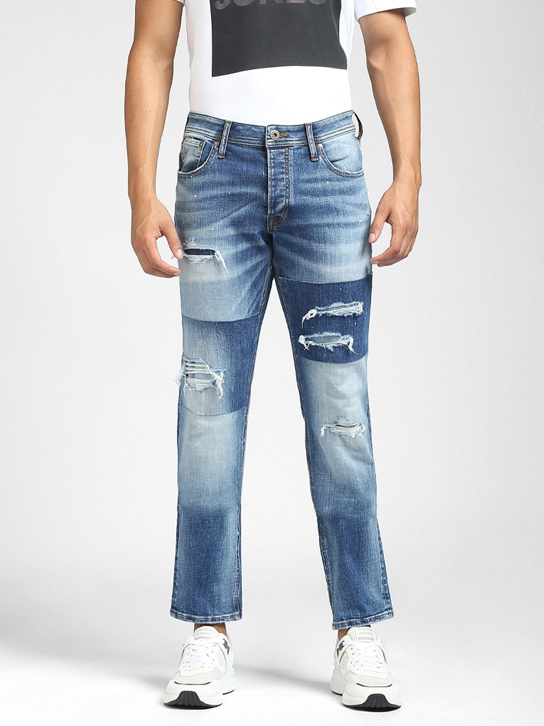 Blue Low Rise Glenn Slim Fit Jeans