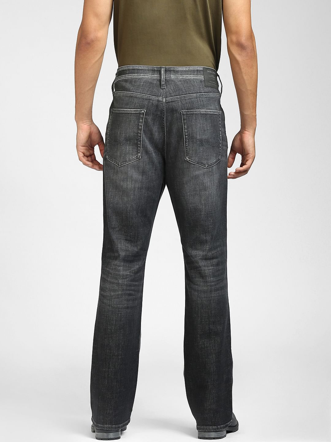 Black High Rise Bootcut Jeans