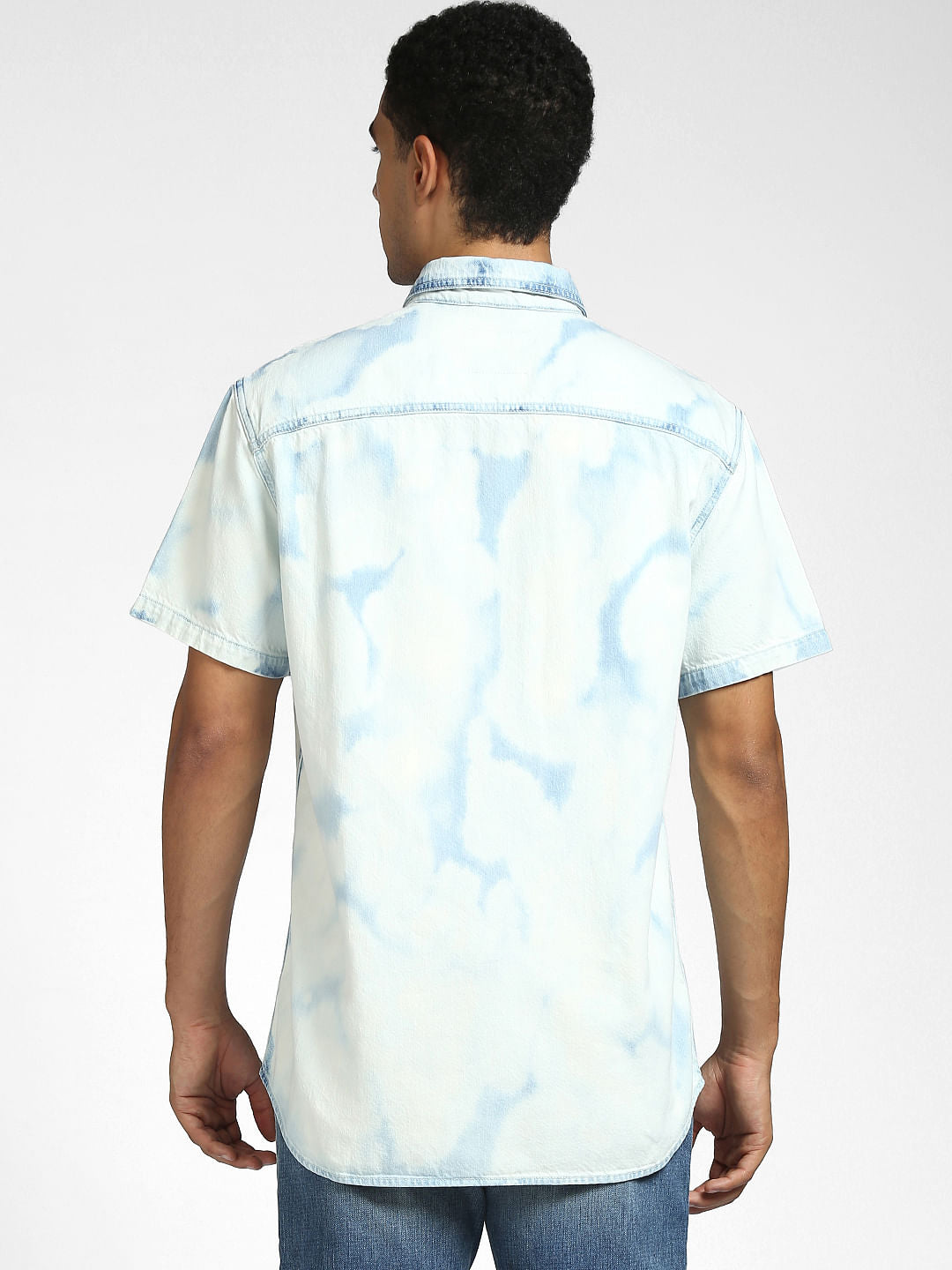 Blue Denim Half Sleeves Shirt
