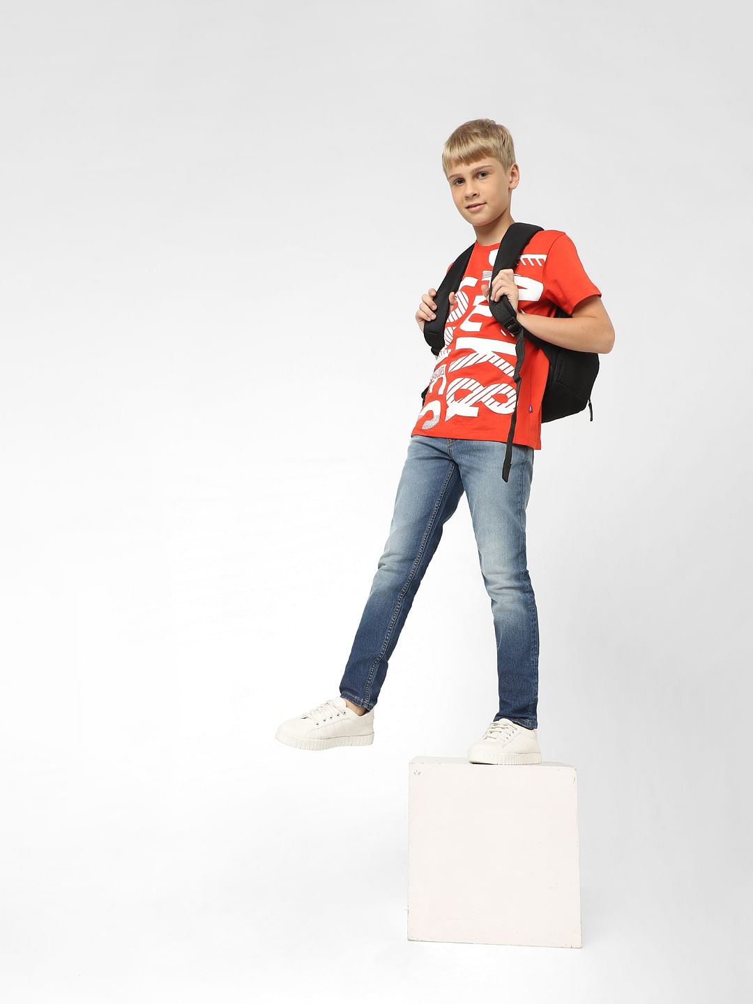 Boys Blue Mid Rise Glenn Slim Jeans