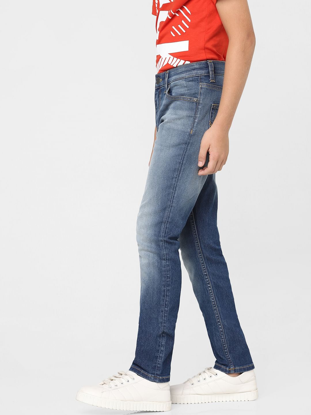Boys Blue Mid Rise Glenn Slim Jeans