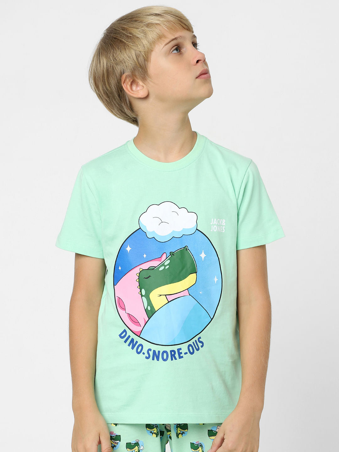 Boys Blue T-shirt & Pyjama Night-Suit Set