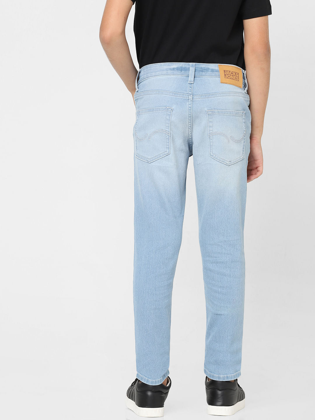 Boys Light Blue Mid Rise Glenn Slim Jeans