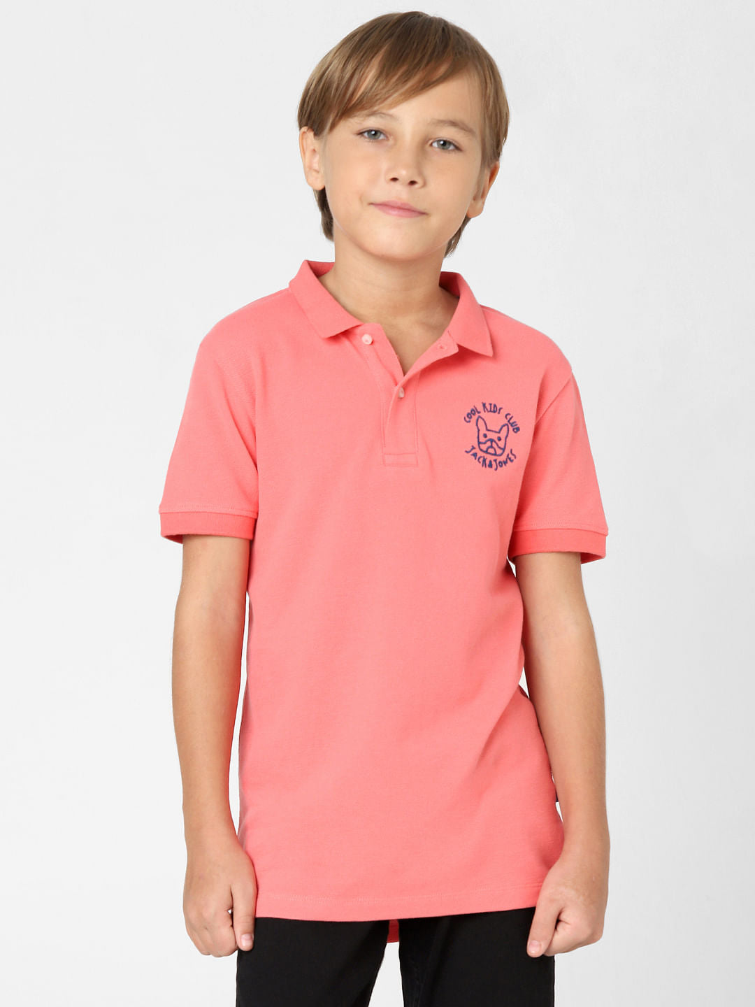 Boys Peach Polo T-shirt