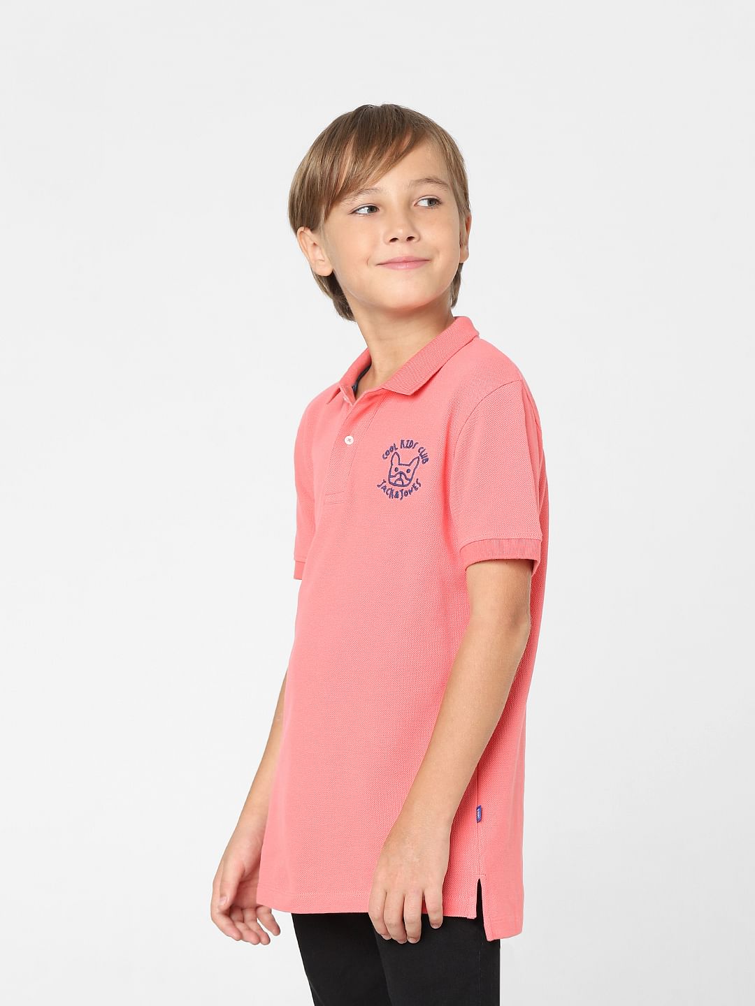 Boys Peach Polo T-shirt