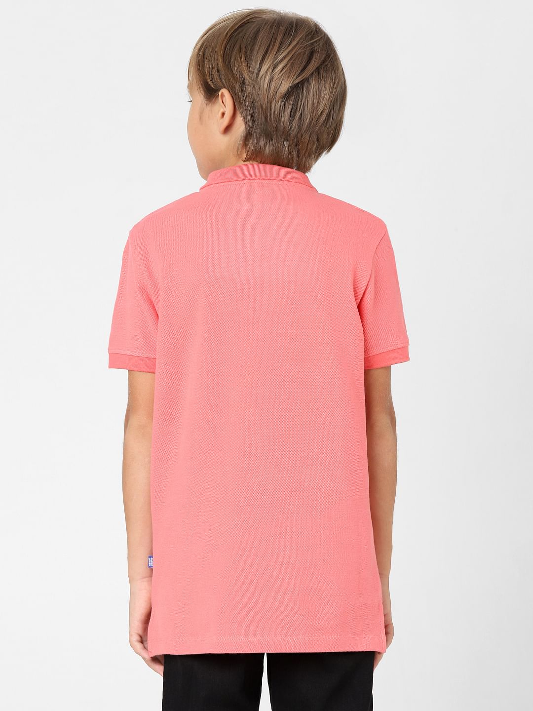 Boys Peach Polo T-shirt