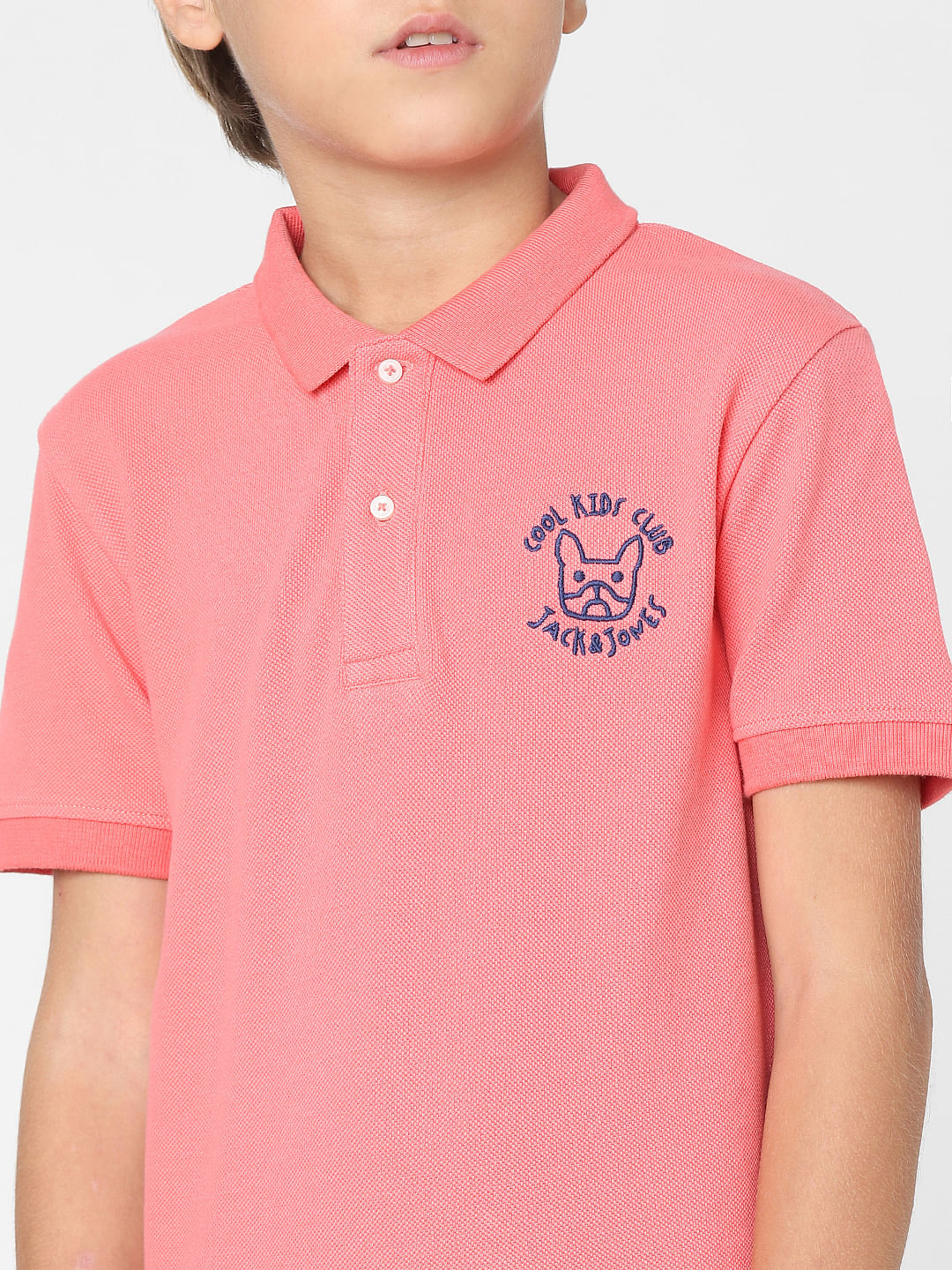 Boys Peach Polo T-shirt