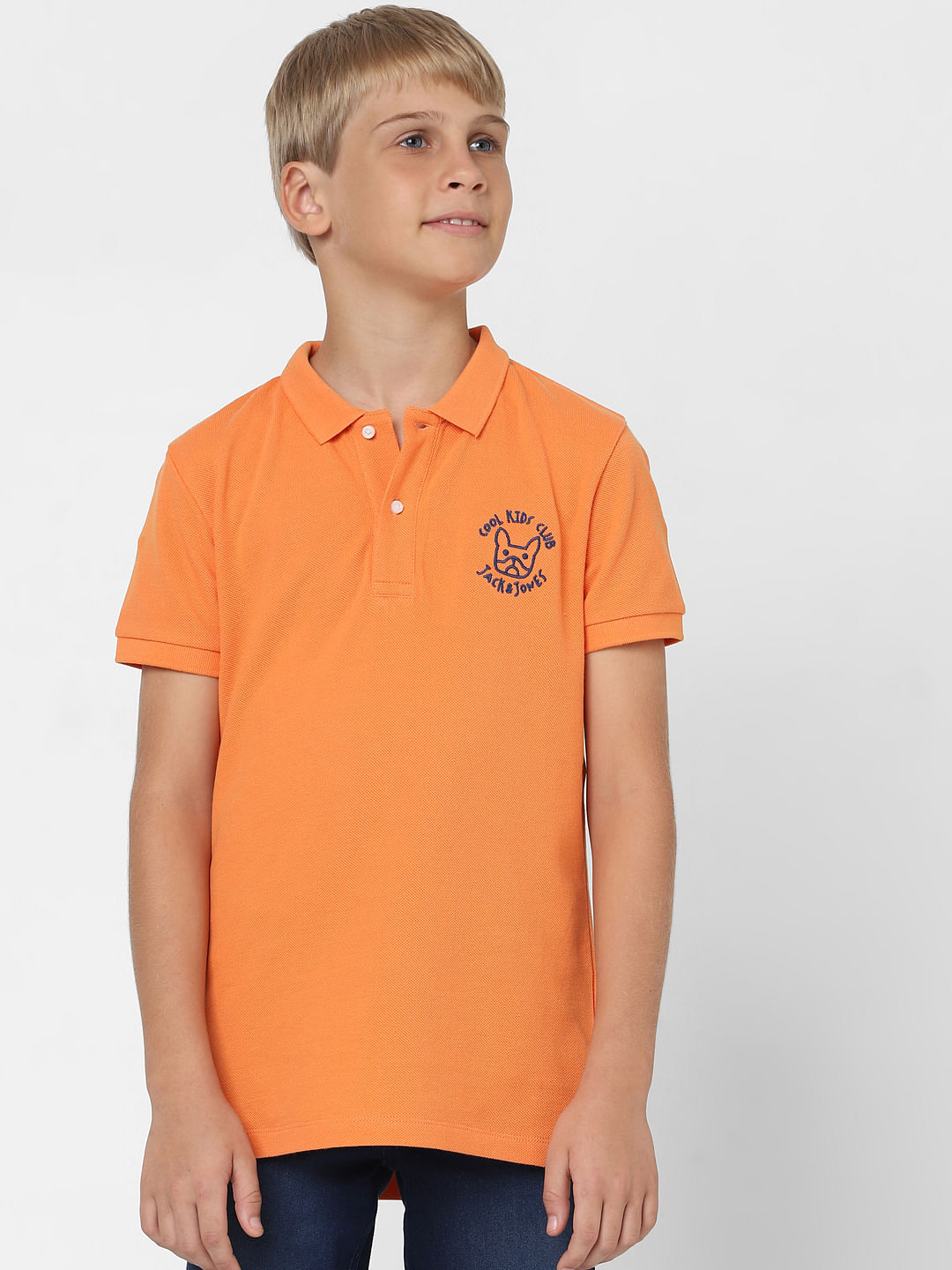 Boys Orange Polo T-shirt