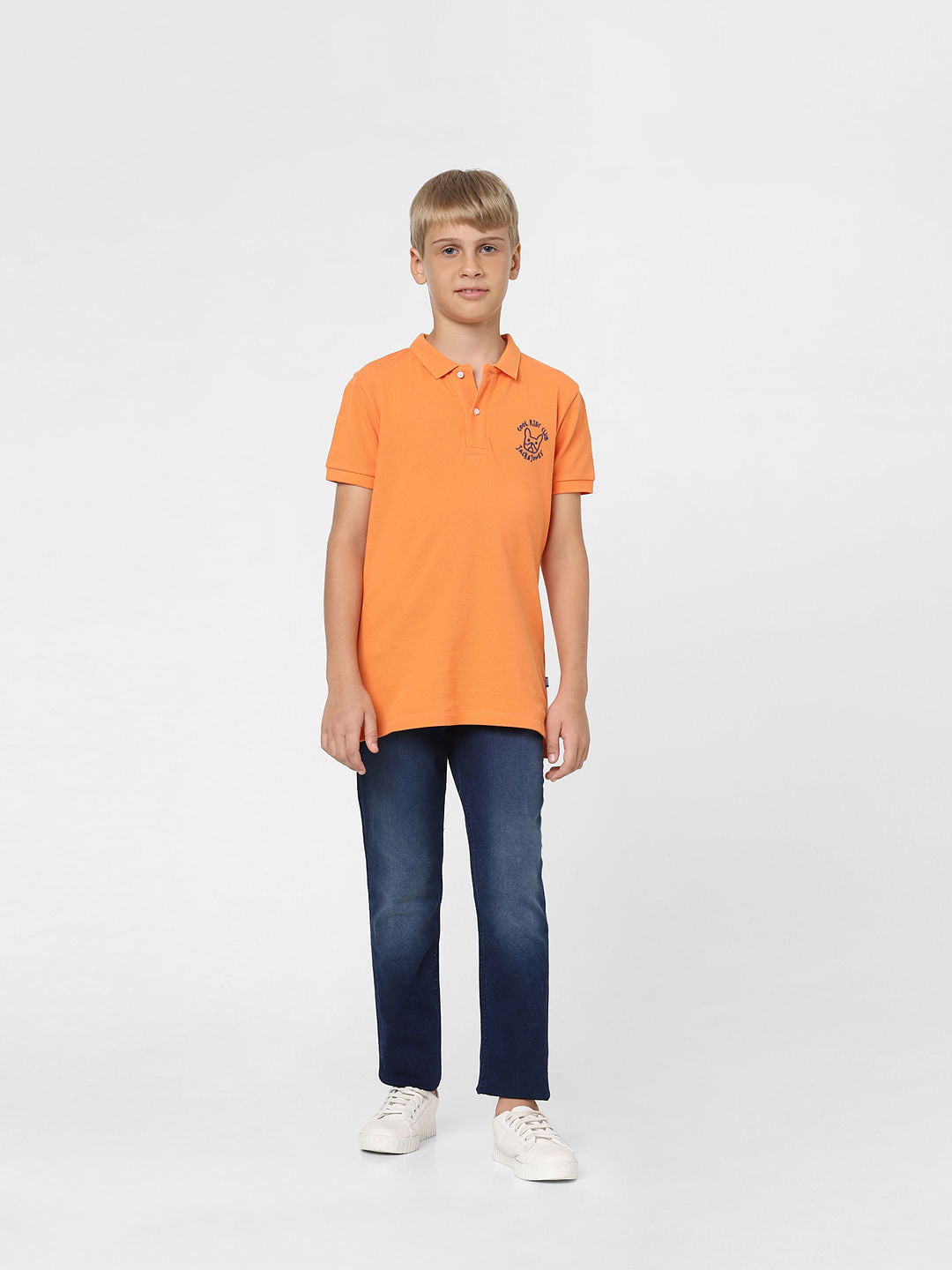 Boys Orange Polo T-shirt