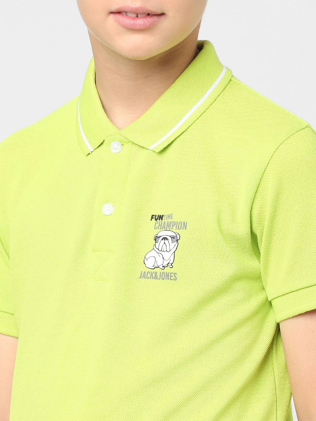 Boys Green Polo T-shirt