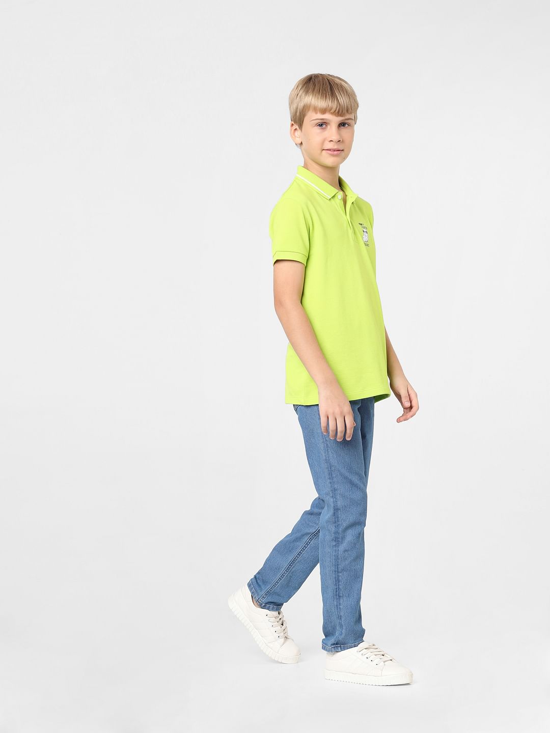 Boys Green Polo T-shirt