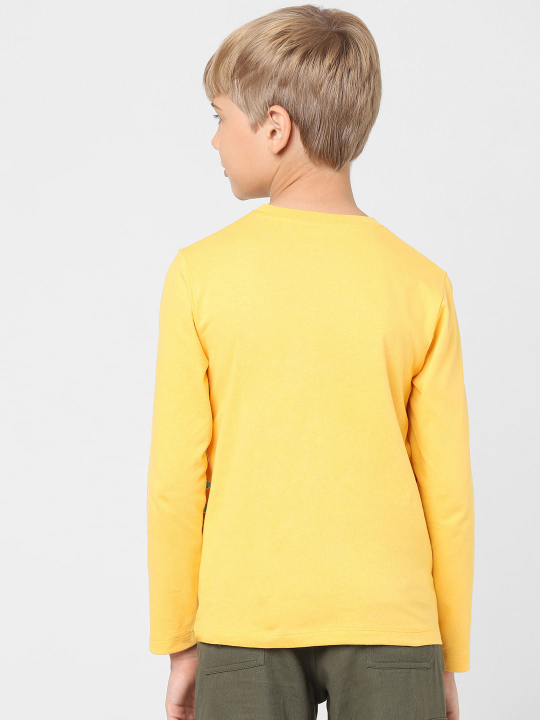Boys Yellow Graphic Print T-shirt