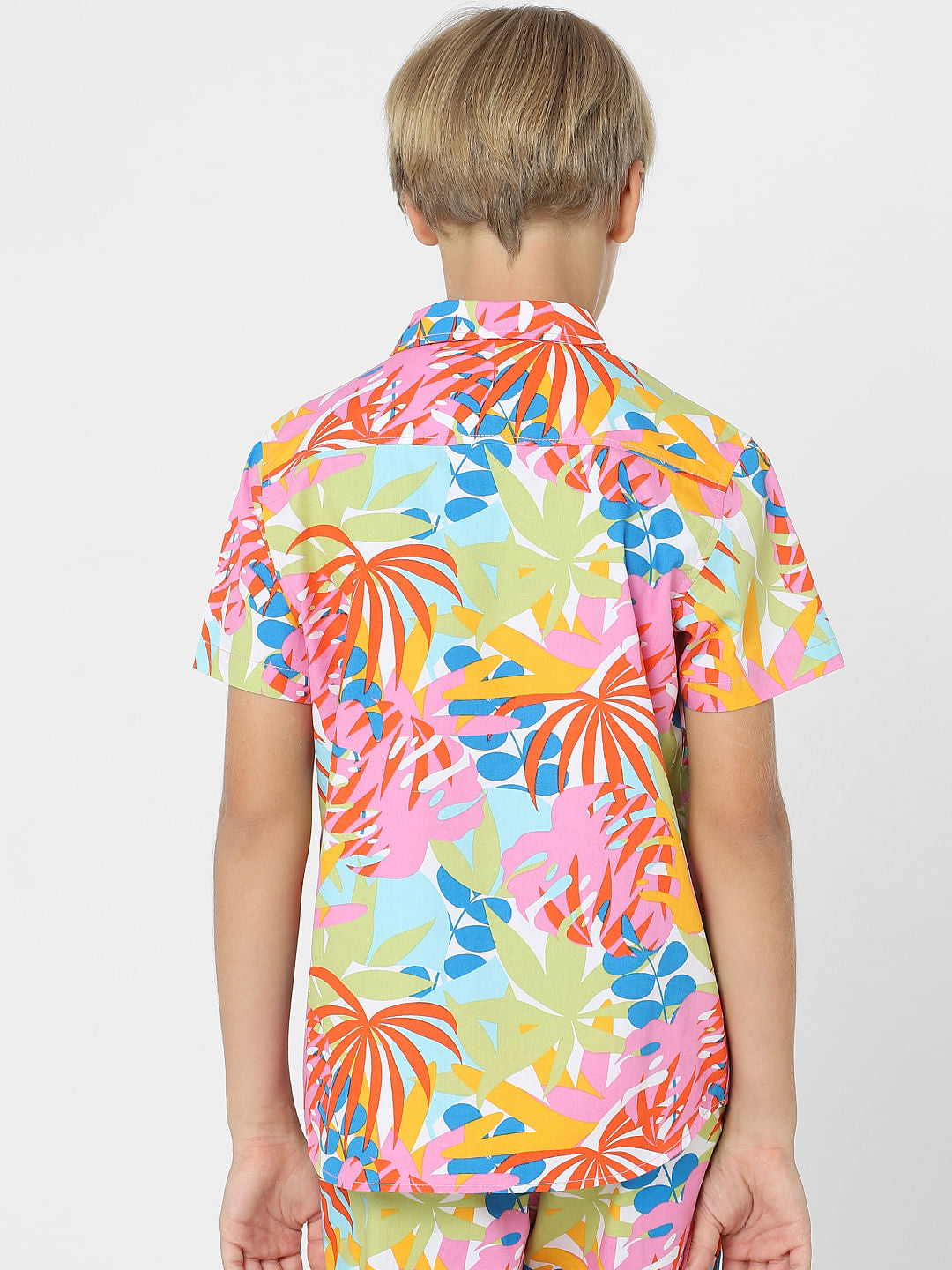 BOYS Pink Printed Co-ord Set Shirt