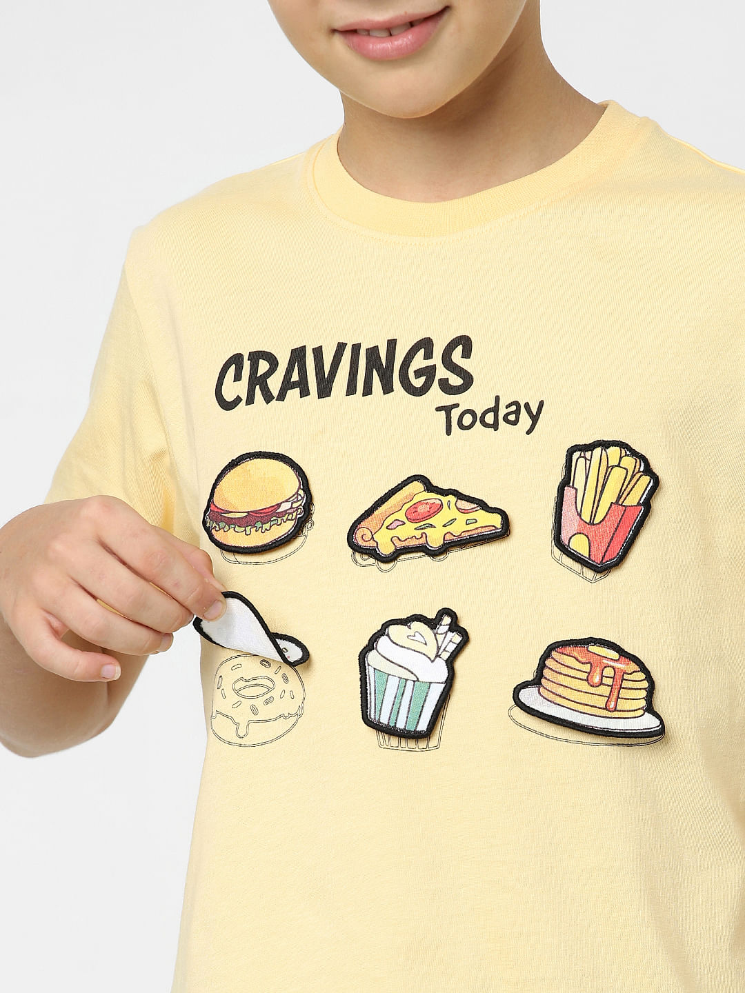 Boys Beige Graphic Print T-shirt