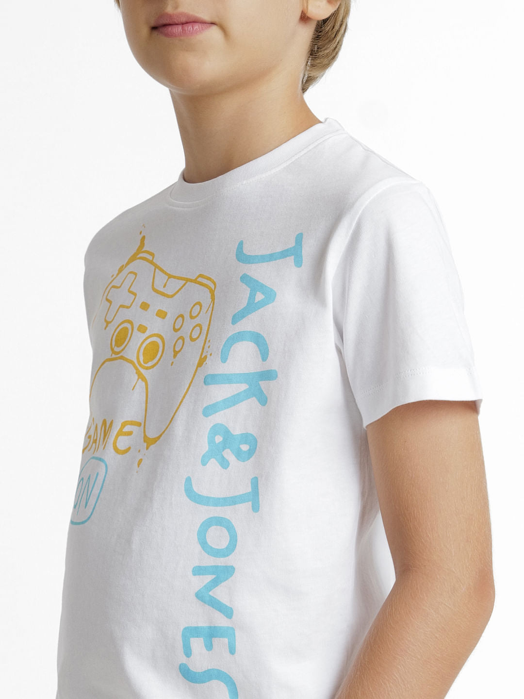 White Gamer Print Co-ord Set T-shirt