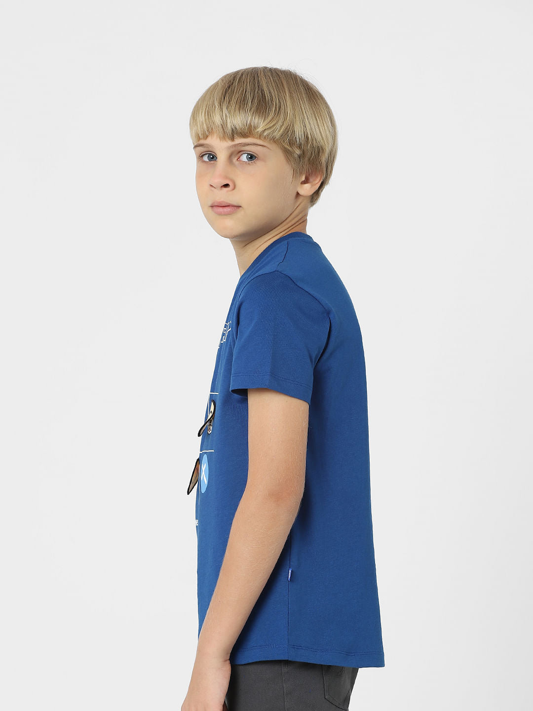 BOYS Blue Graphic Print T-shirt