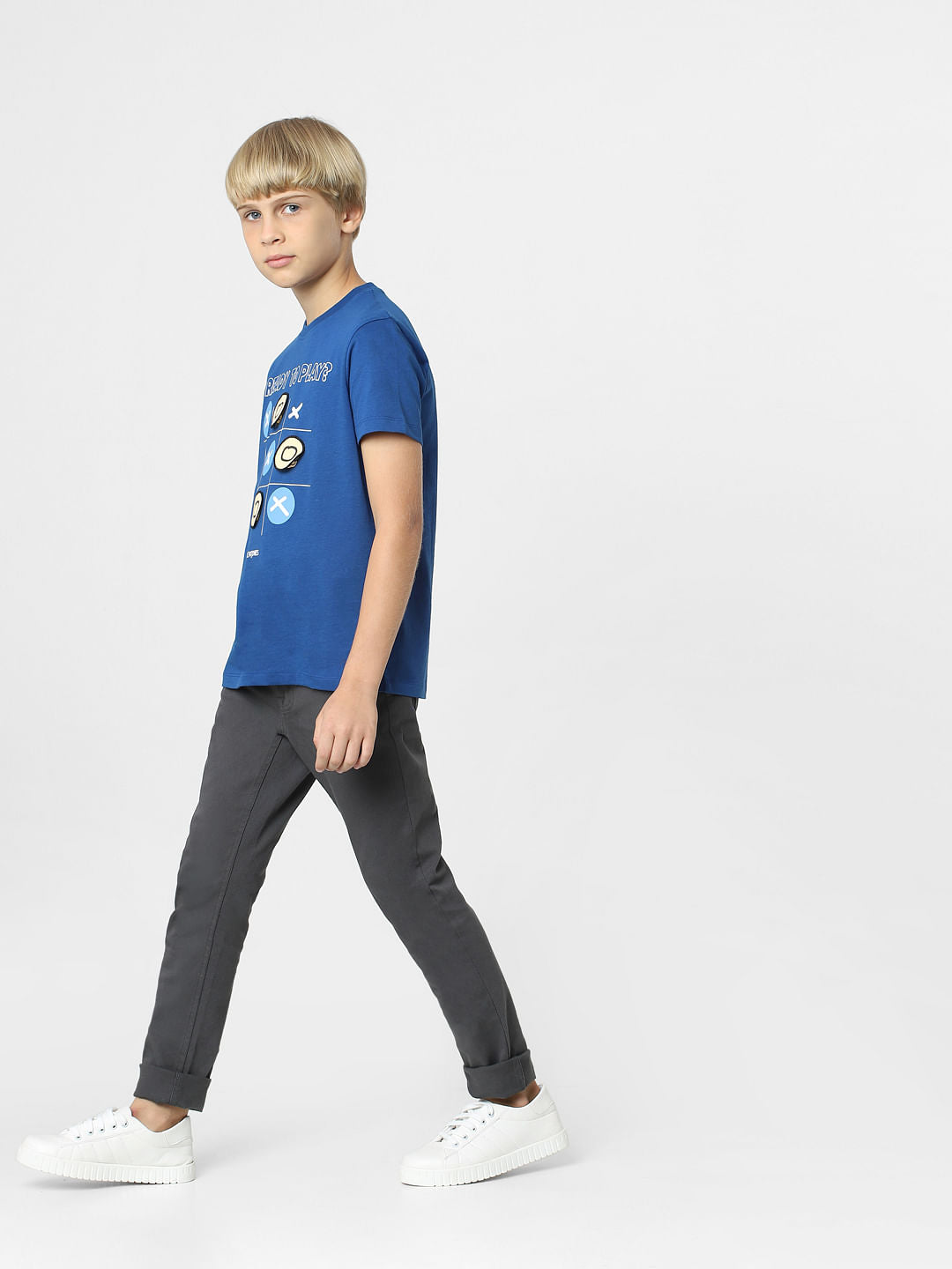 BOYS Blue Graphic Print T-shirt