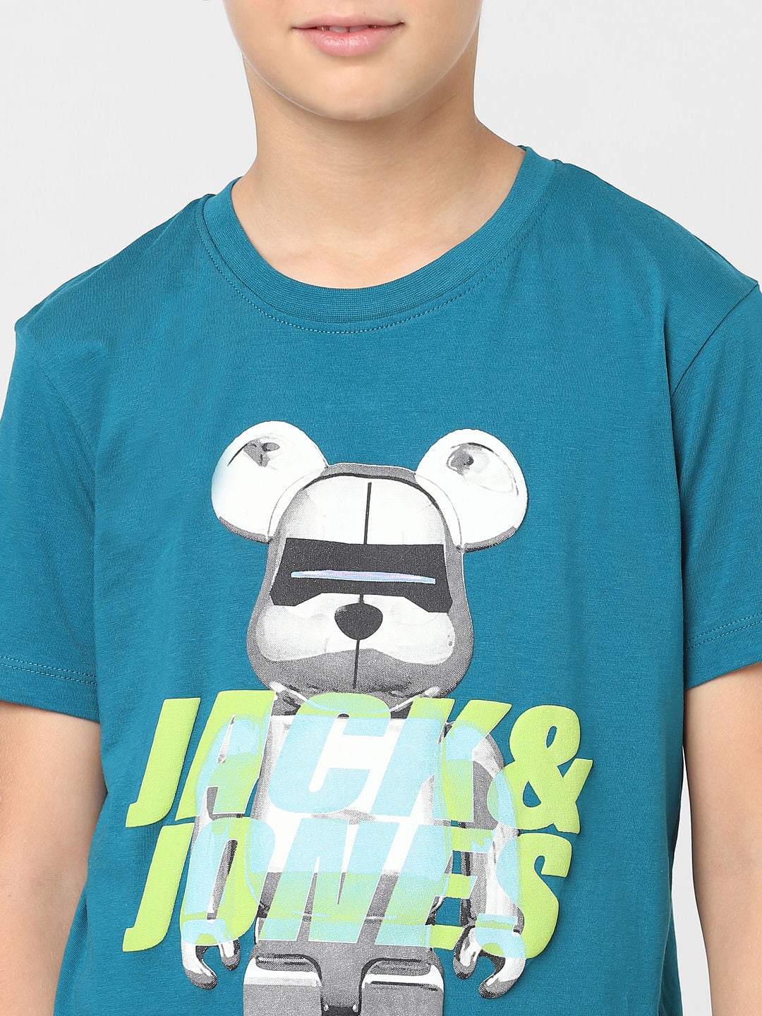 Boys Blue Graphic Print T-shirt