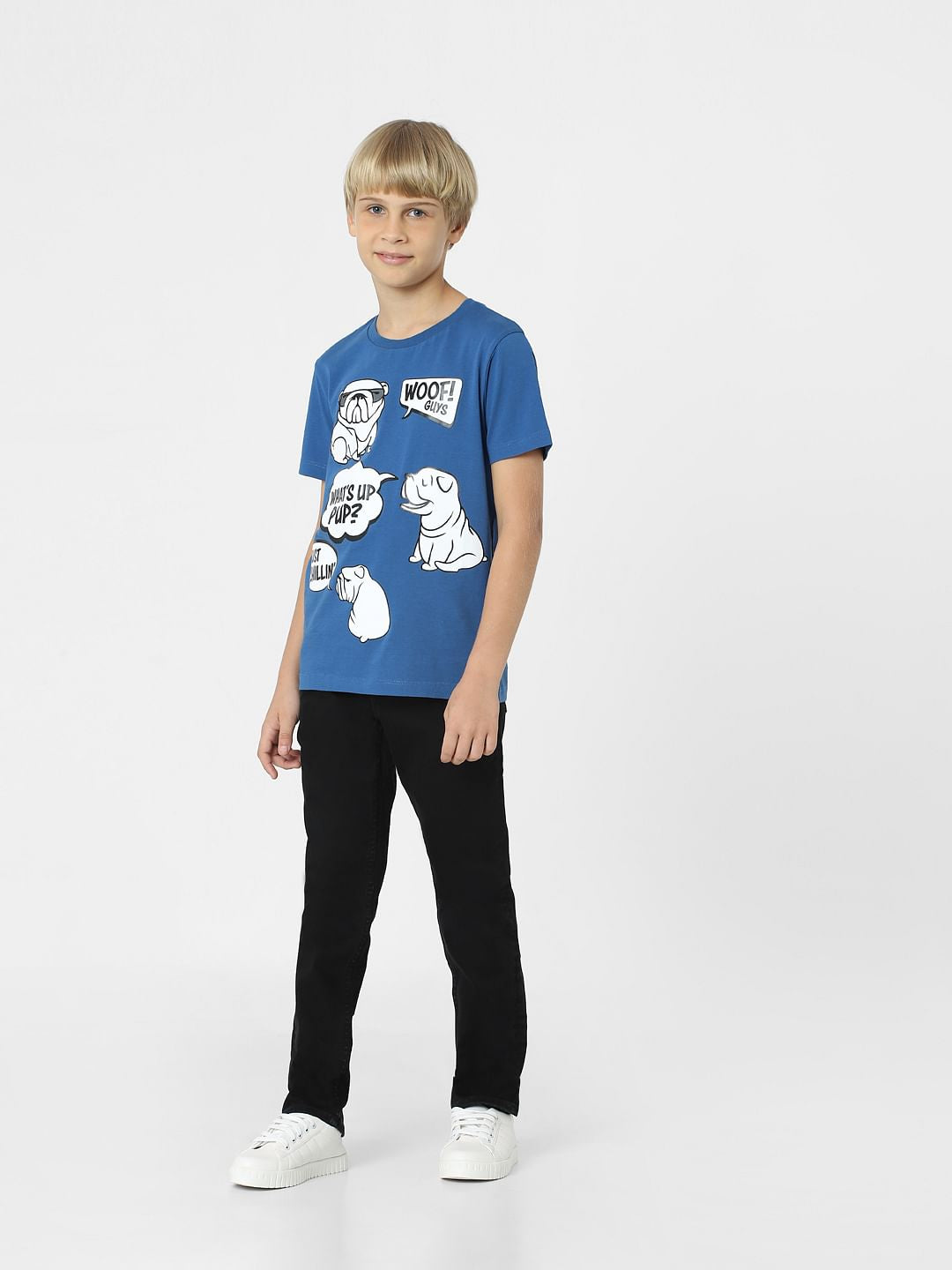 BOYS Blue Graphic Print T-shirt