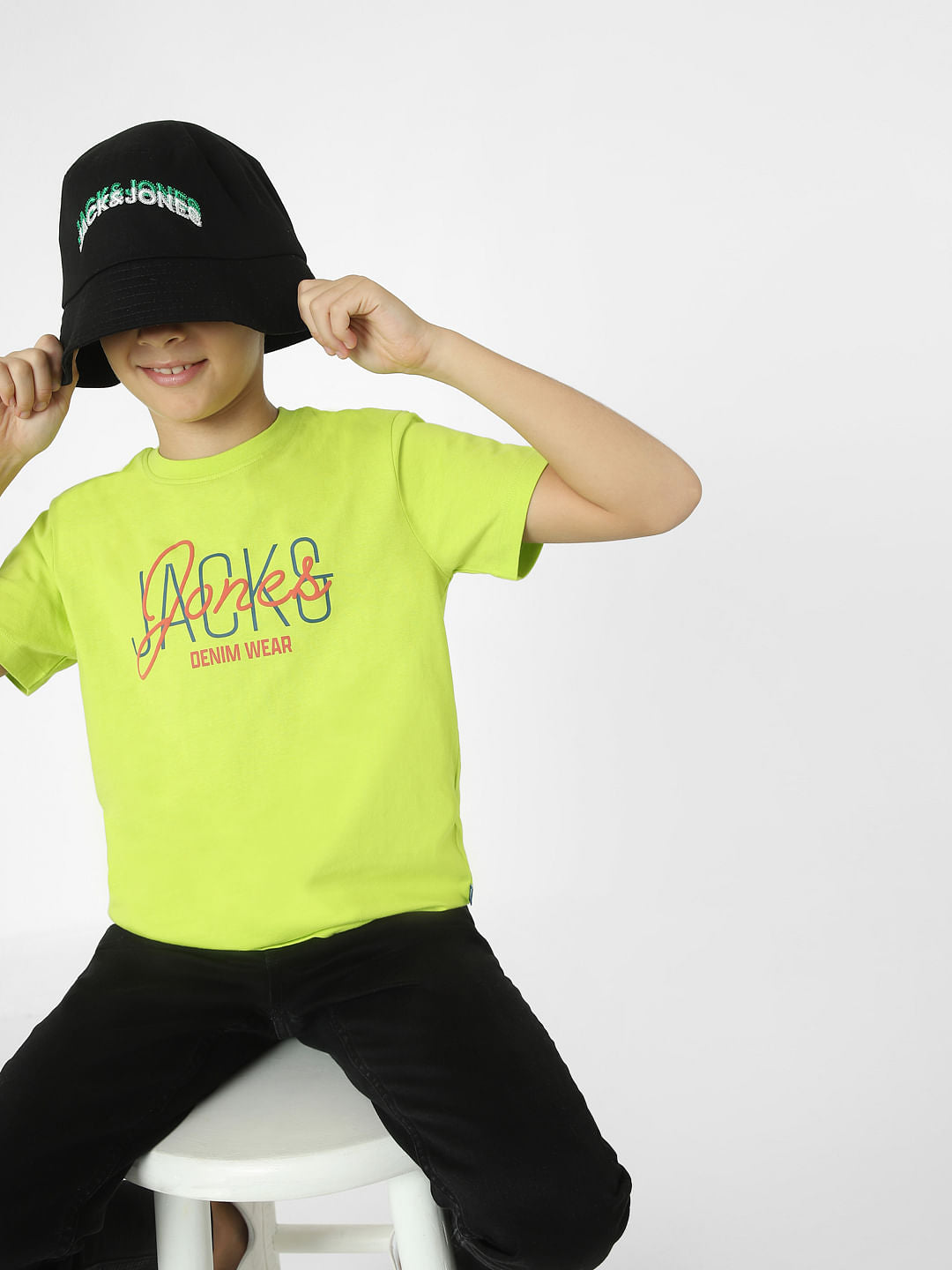 BOYS Green Logo Print T-shirt