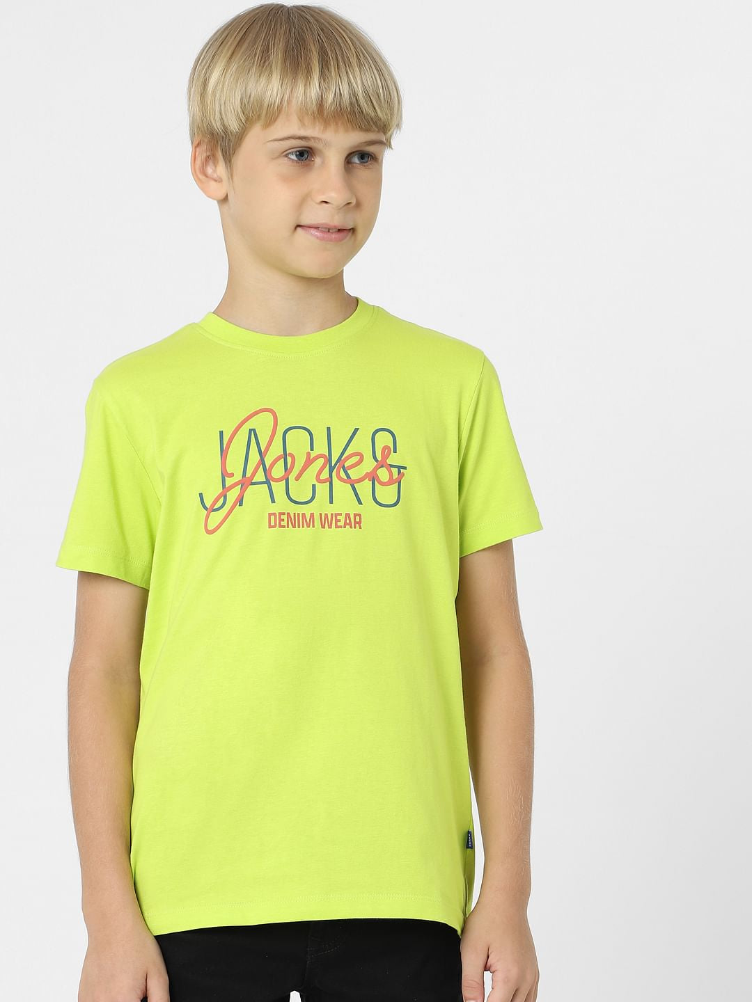 BOYS Green Logo Print T-shirt