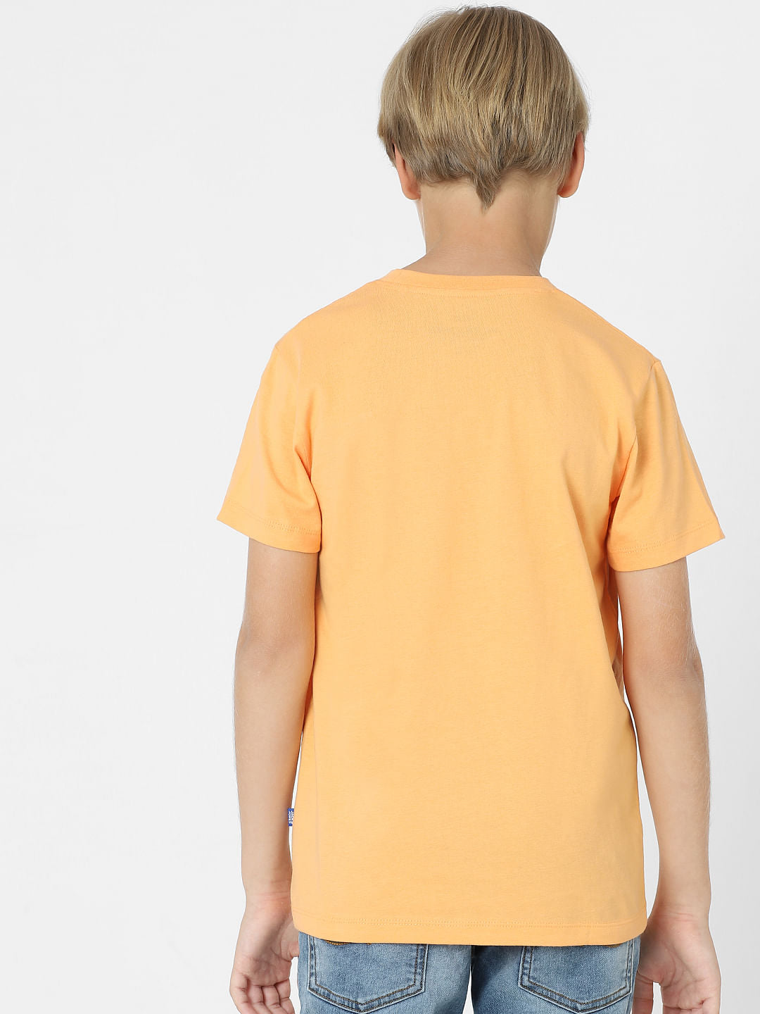 BOYS Orange Logo Print T-shirt