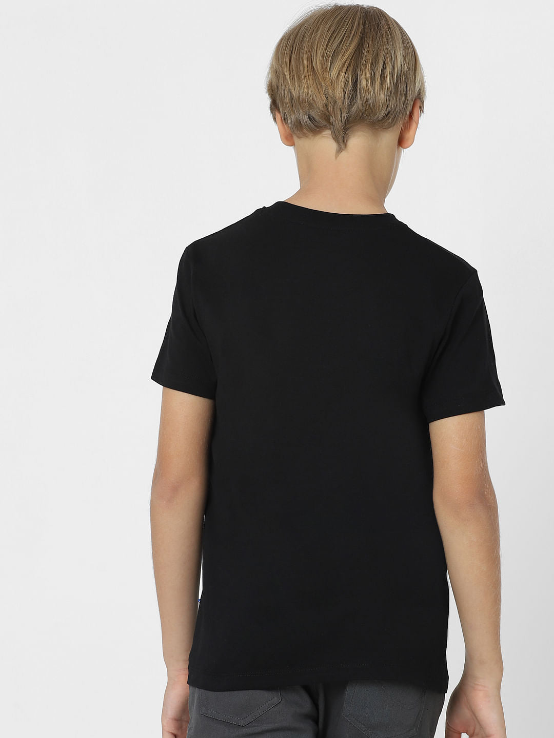 BOYS Black Logo Print T-shirt