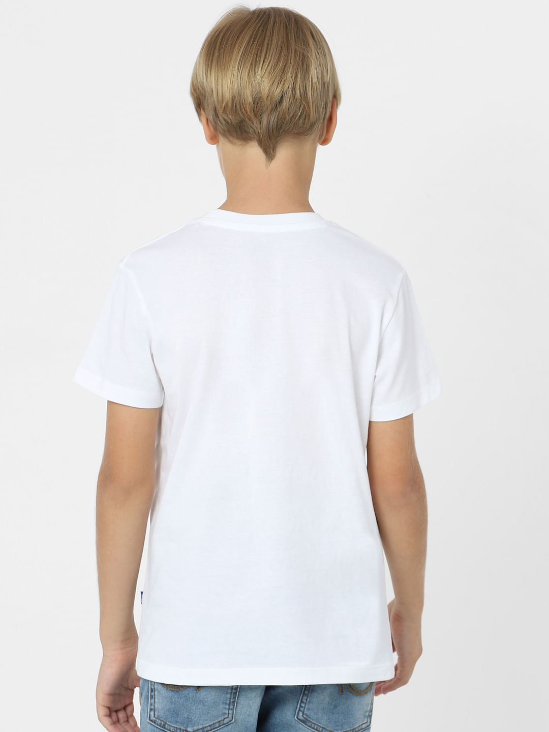 BOYS White Logo Print T-shirt