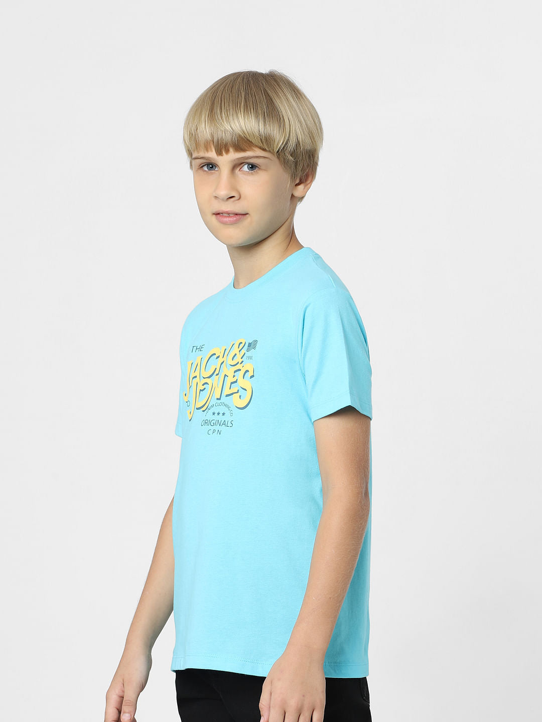 BOYS Blue Logo Print T-shirt