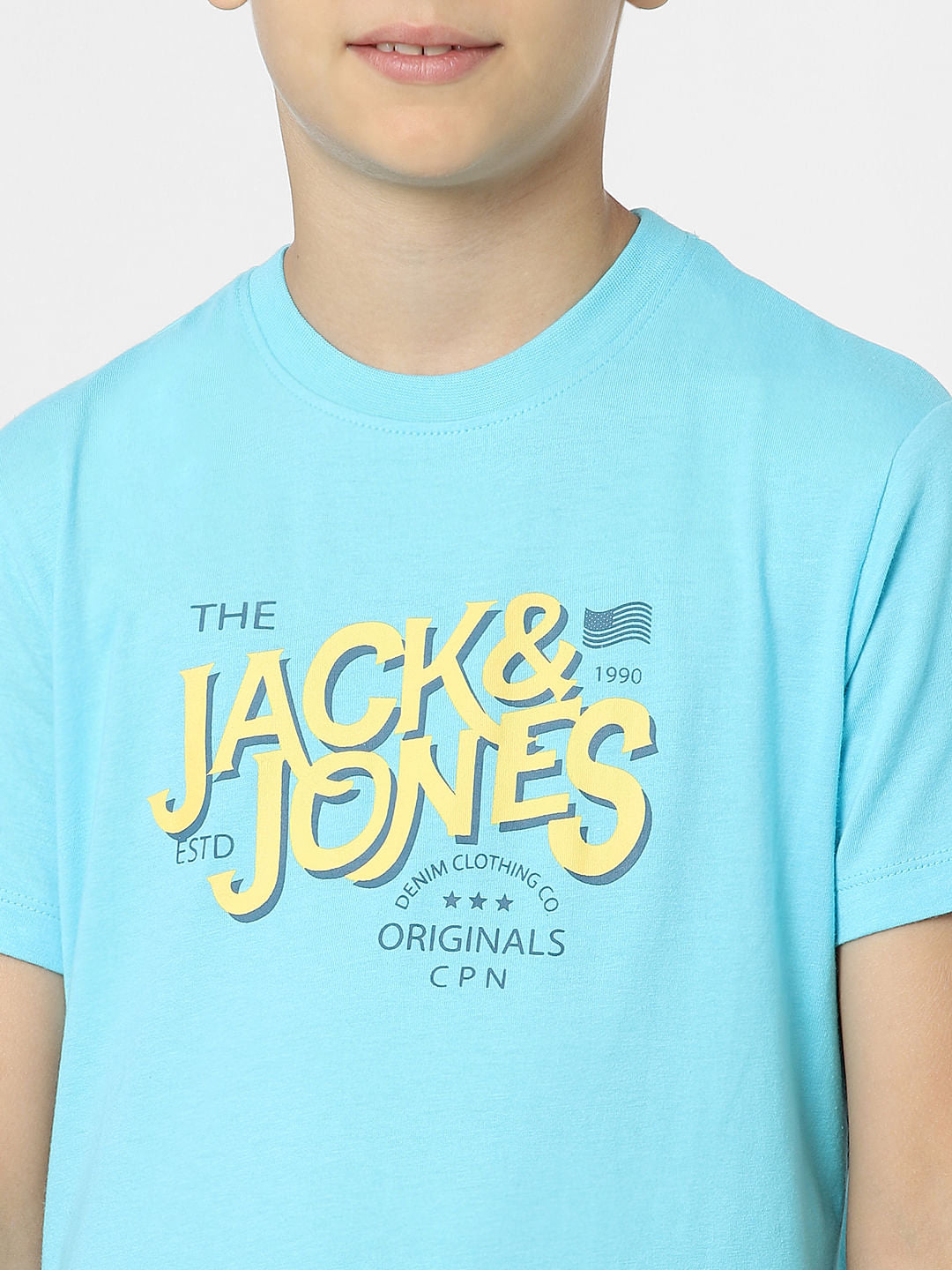 BOYS Blue Logo Print T-shirt