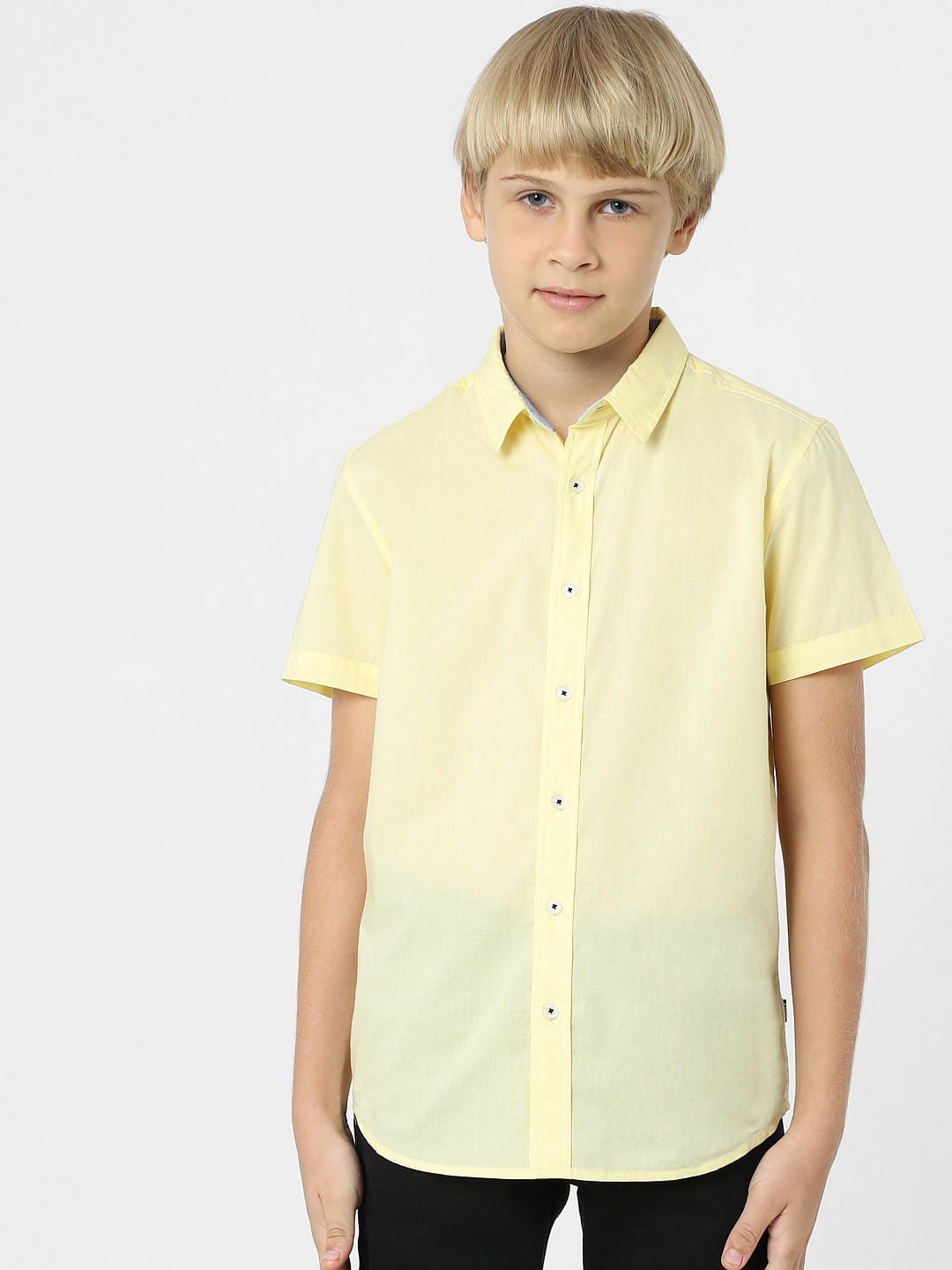 BOYS Yellow Short Sleeves Shirt