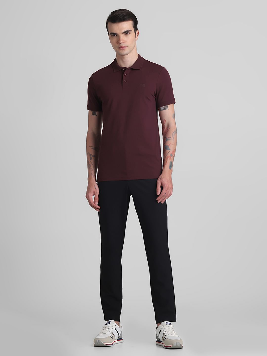 Dark Red Polo T-shirt