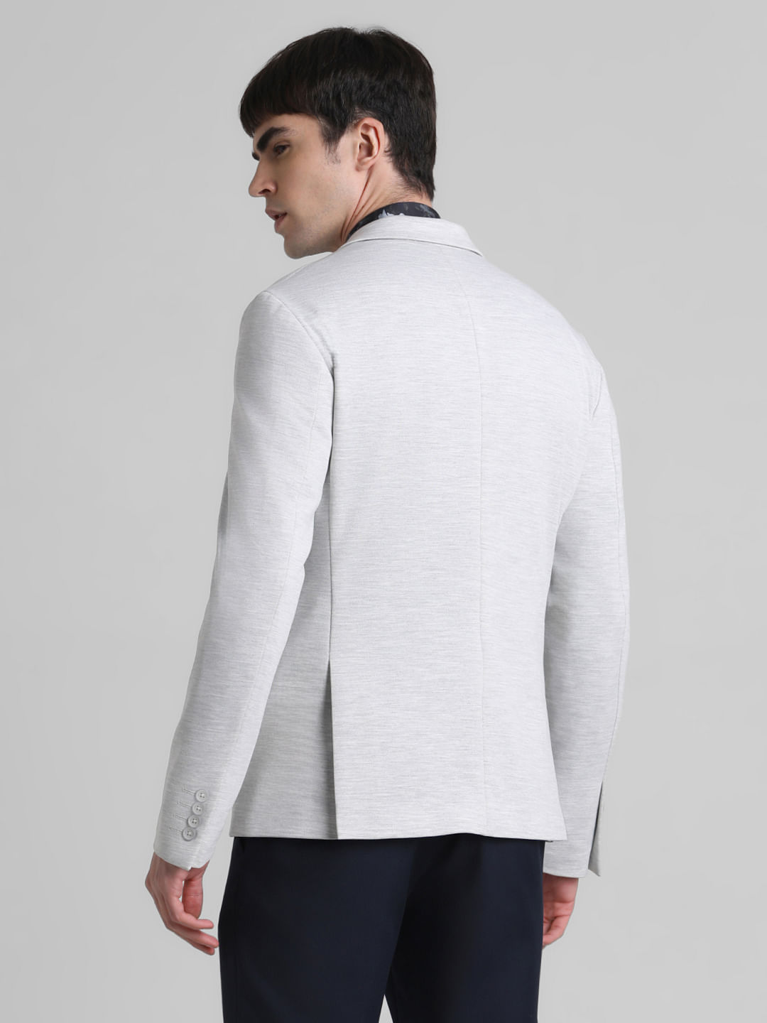 Light Grey Double Button Blazer