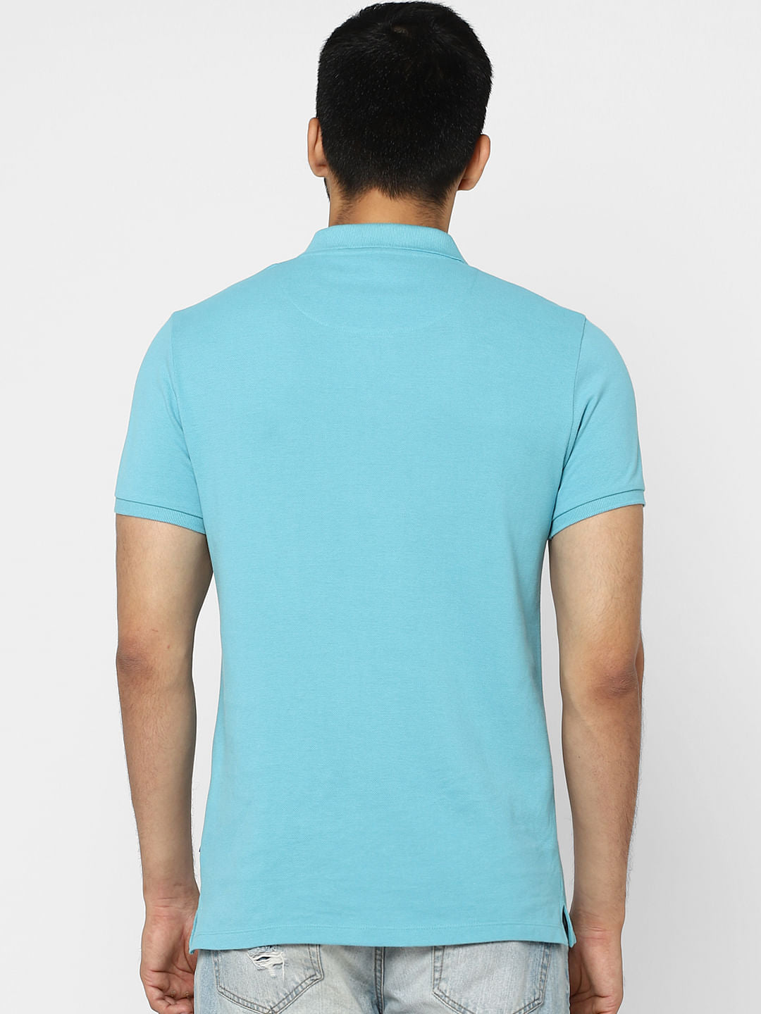 Blue Polo Neck T-shirt