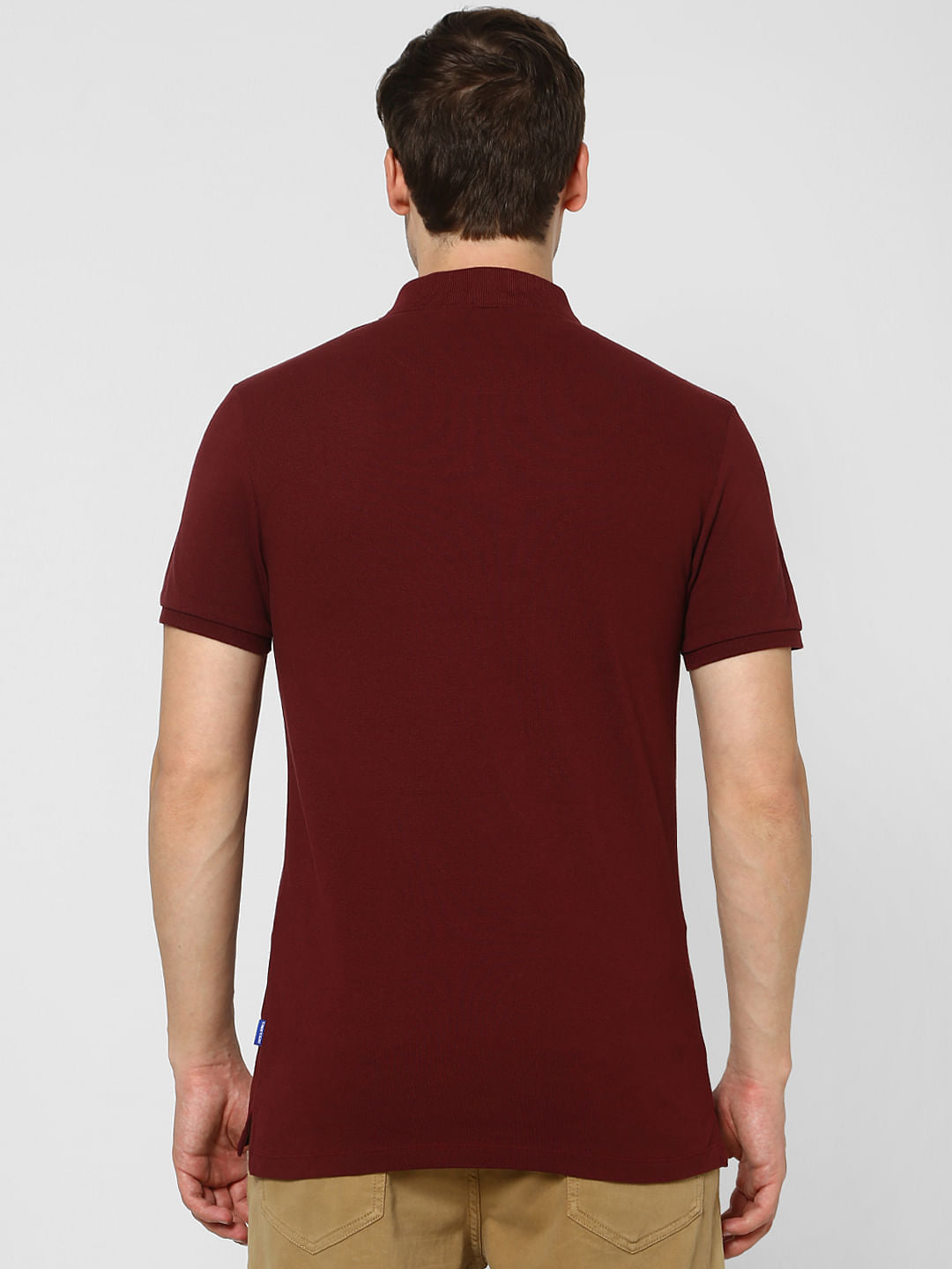 Maroon Polo Neck T-shirt