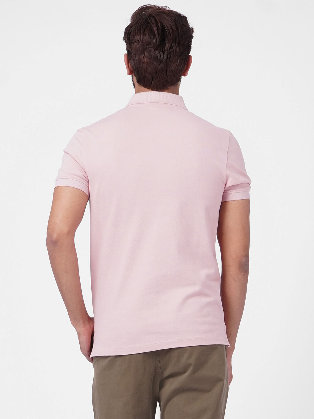 Pink Polo Neck T-shirt