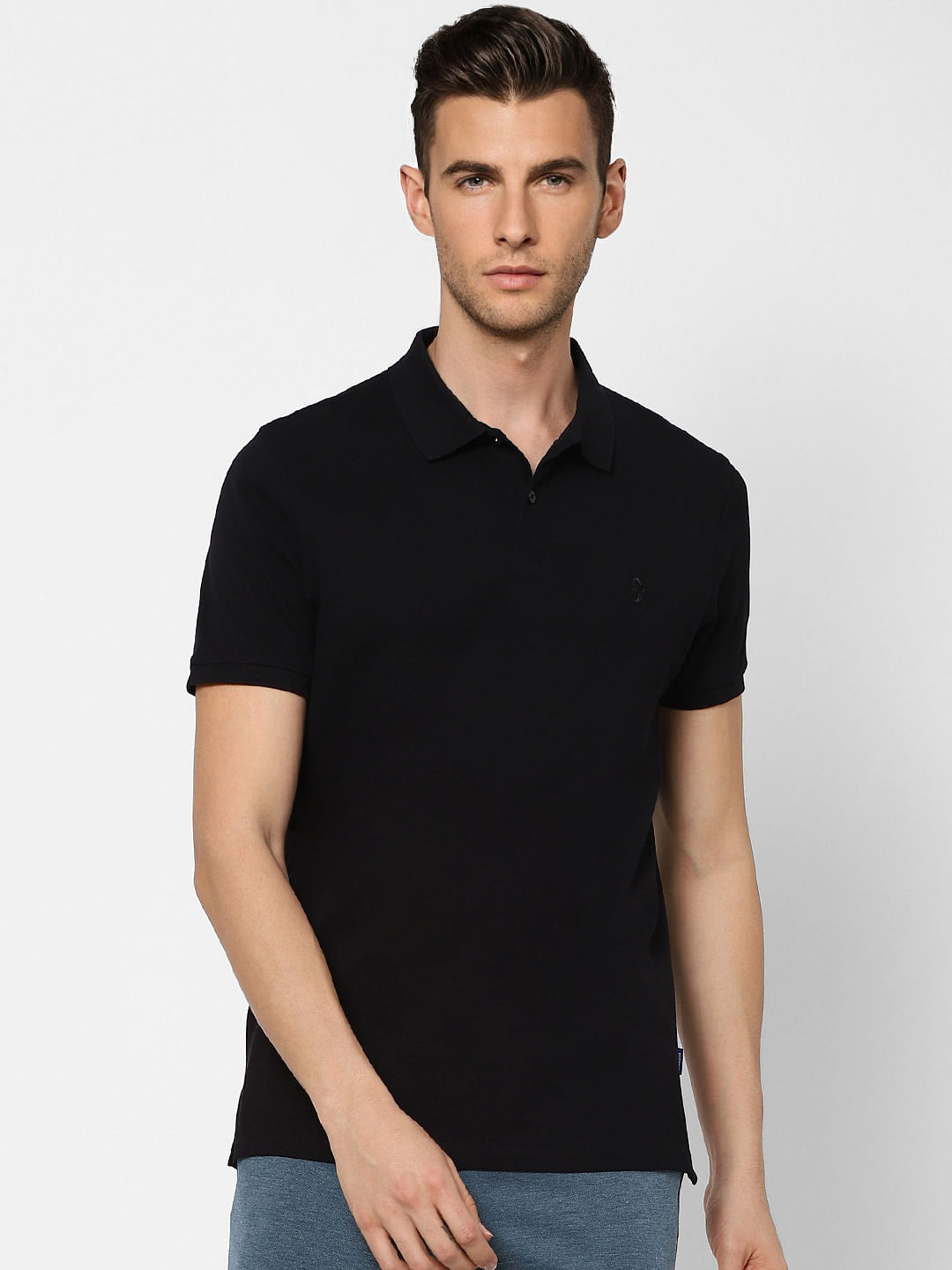 Black Polo Neck T-shirt