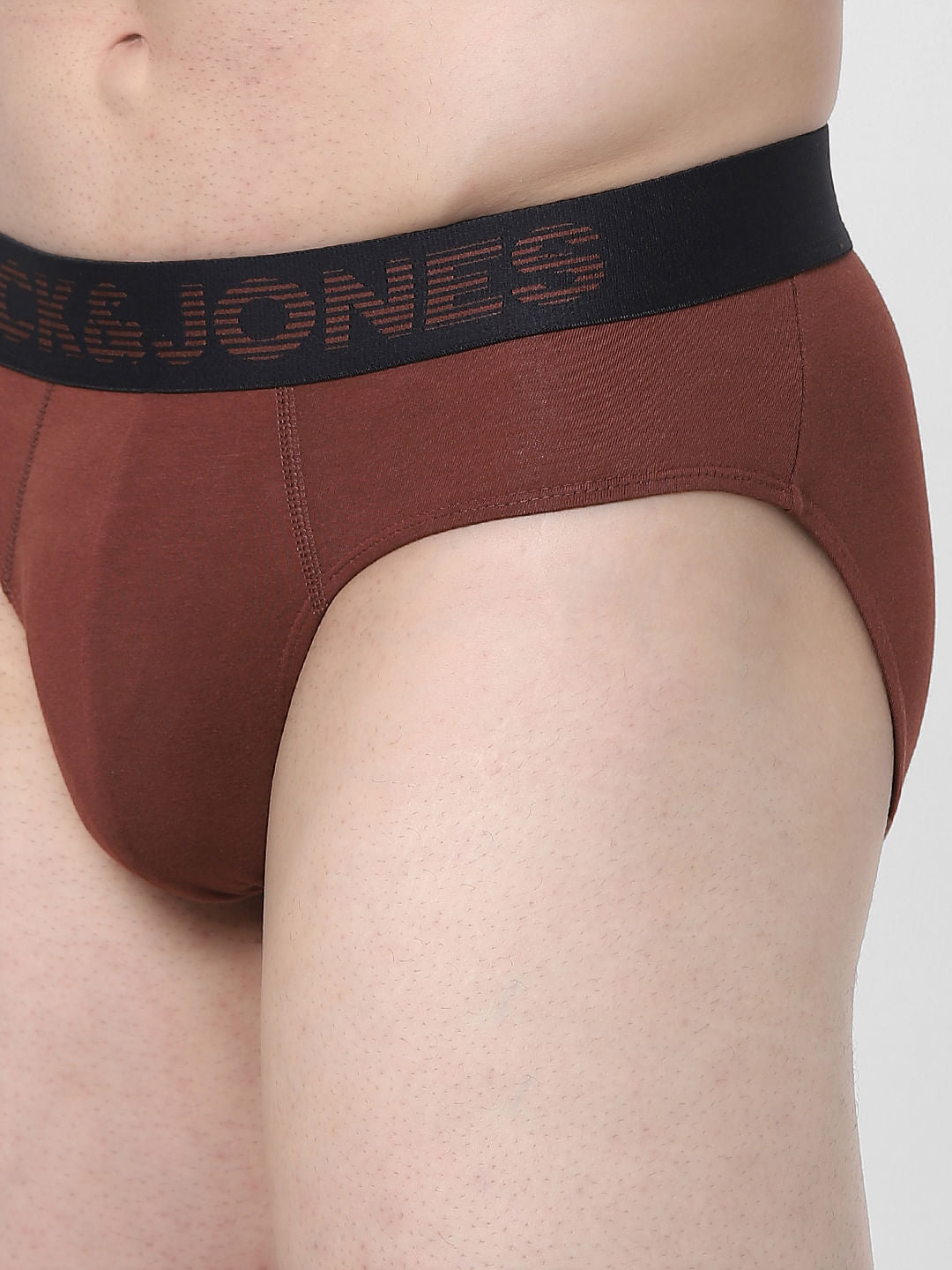 Brown Logo Print Briefs