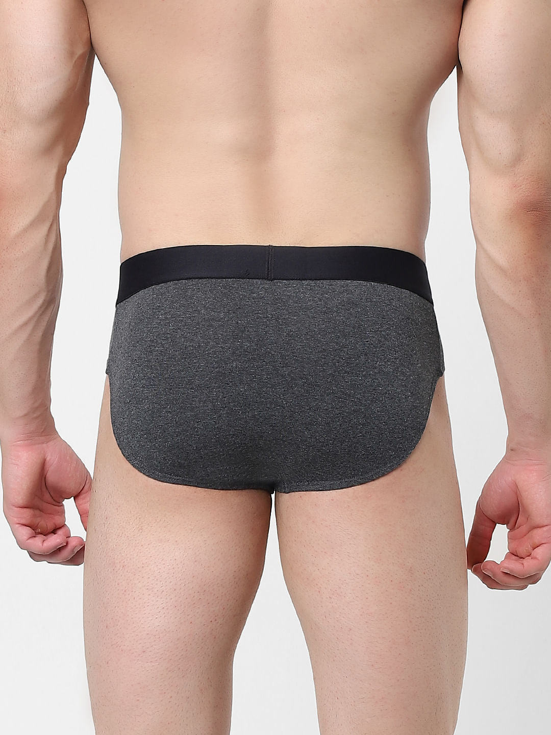 Grey Logo Print Briefs