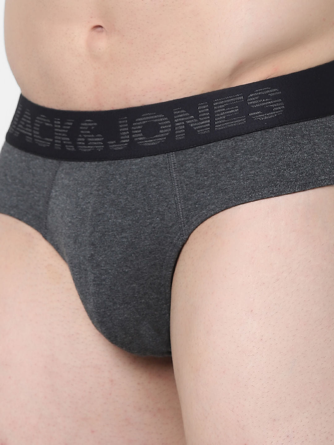 Grey Logo Print Briefs