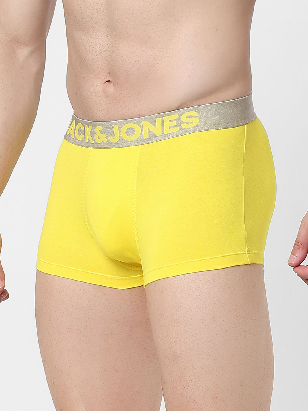Yellow Logo Print Trunks
