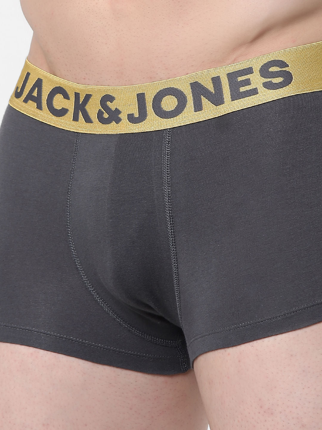 Grey Logo Print Trunks