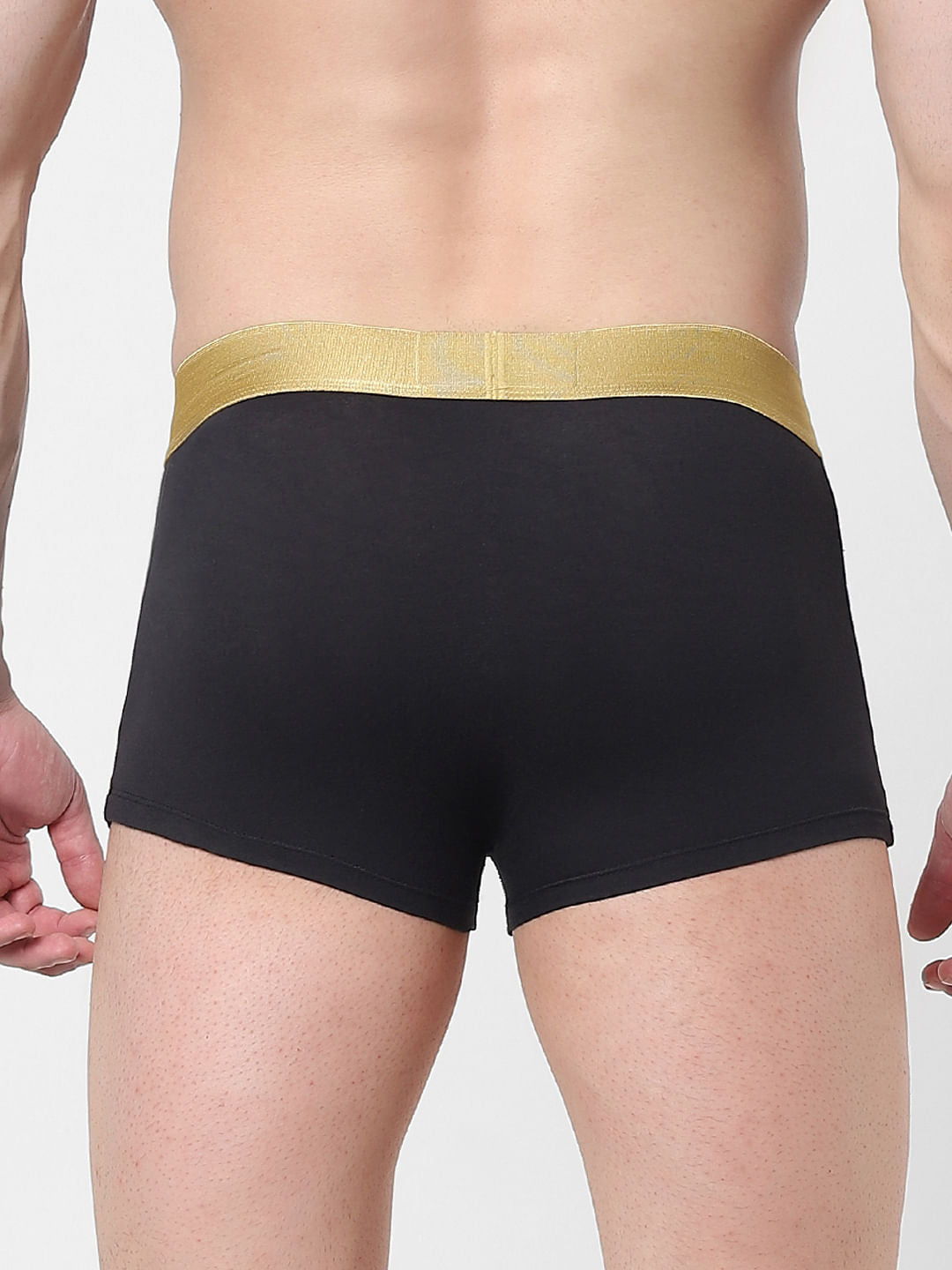 Black Logo Print Trunks