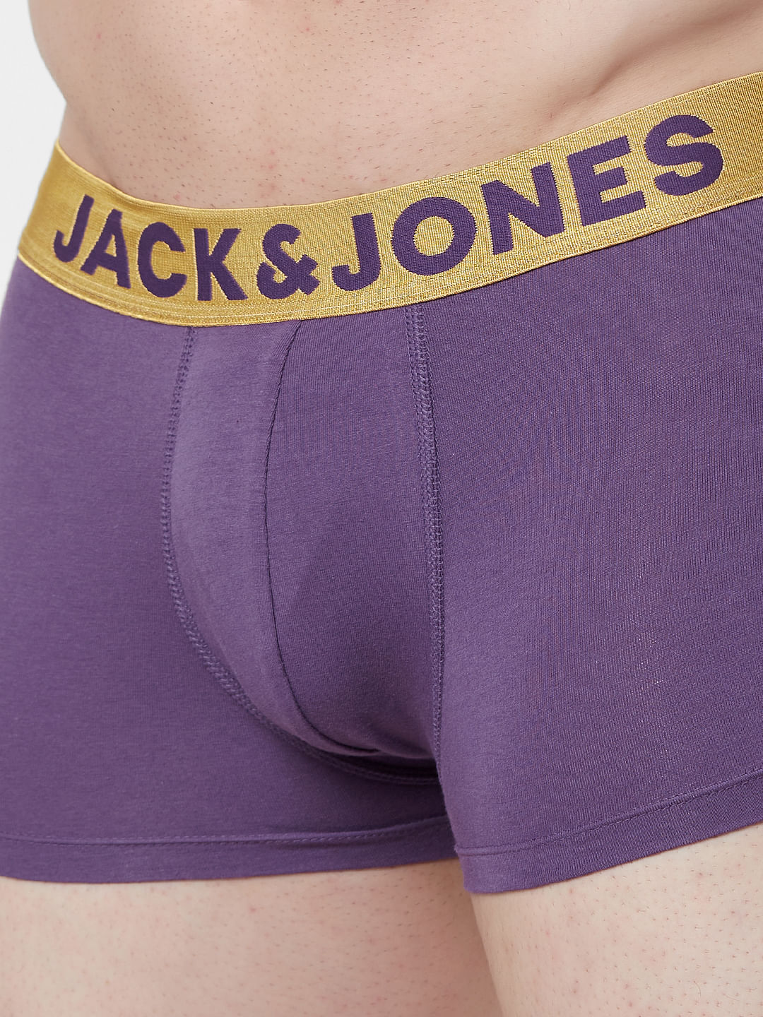 Purple Logo Print Trunks
